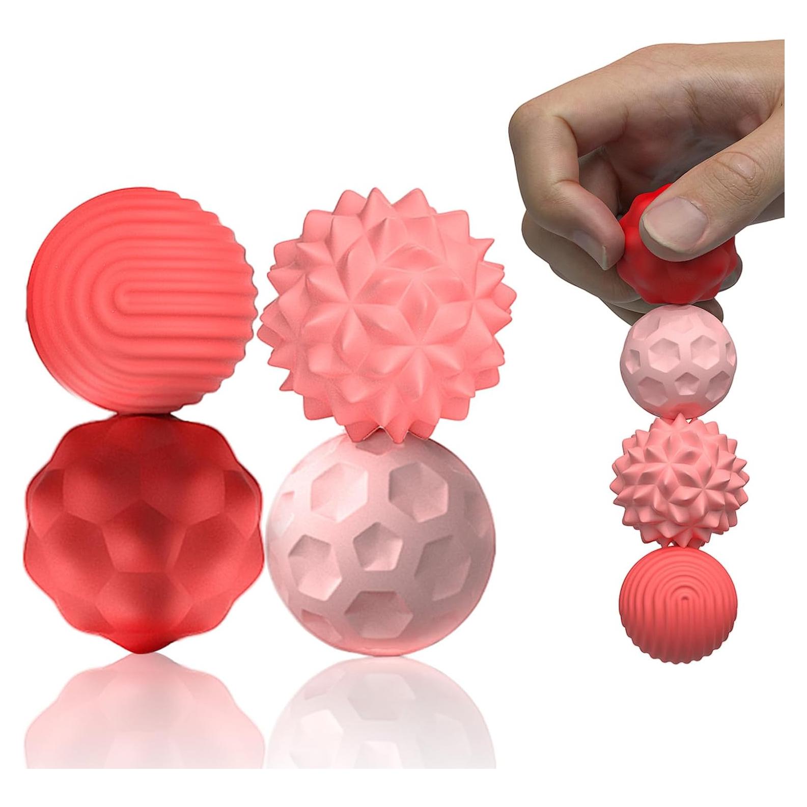 8 Bolas Antiestrés Magnéticas LACEVINE Silicona Rosa