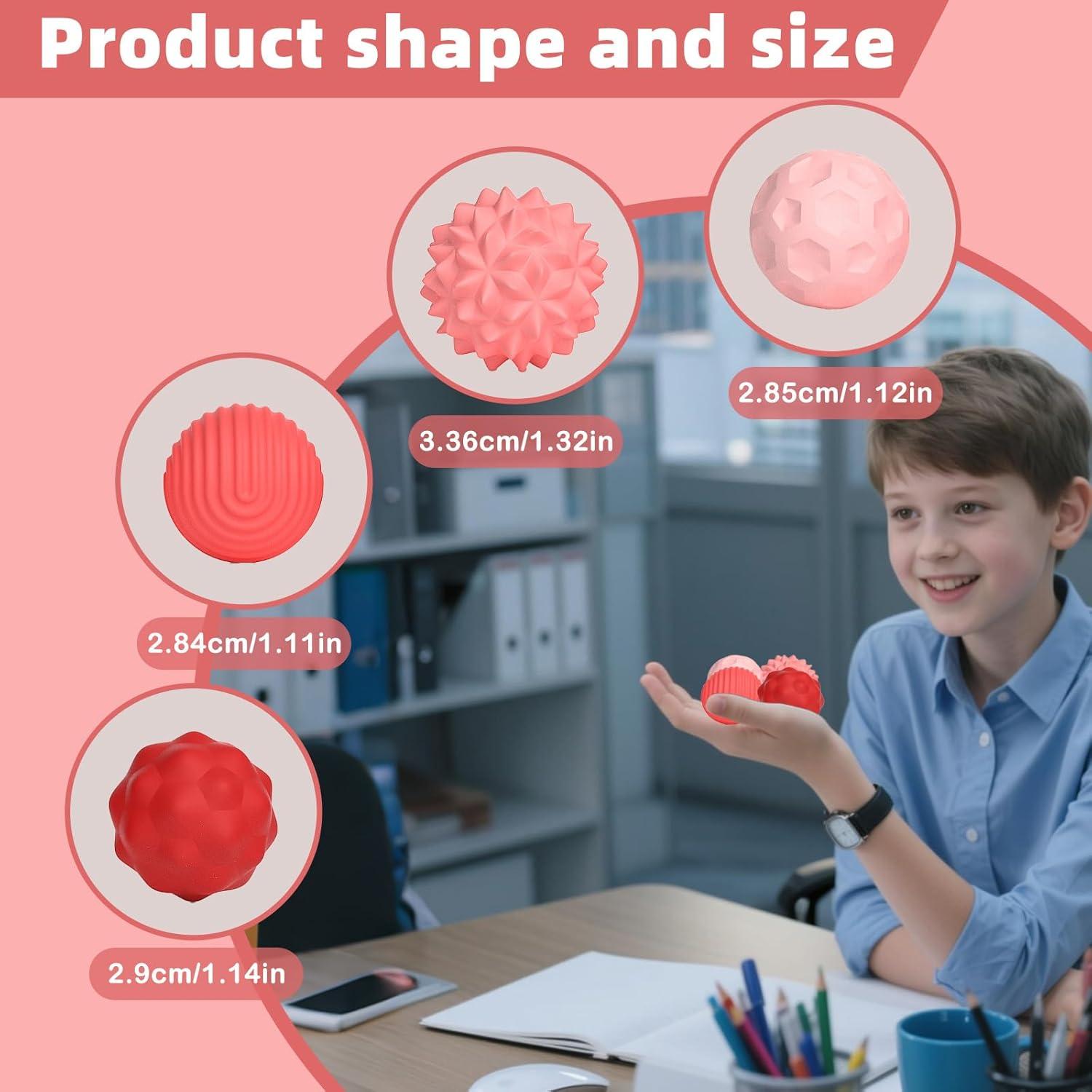 8 Bolas Antiestrés Magnéticas LACEVINE Silicona Rosa