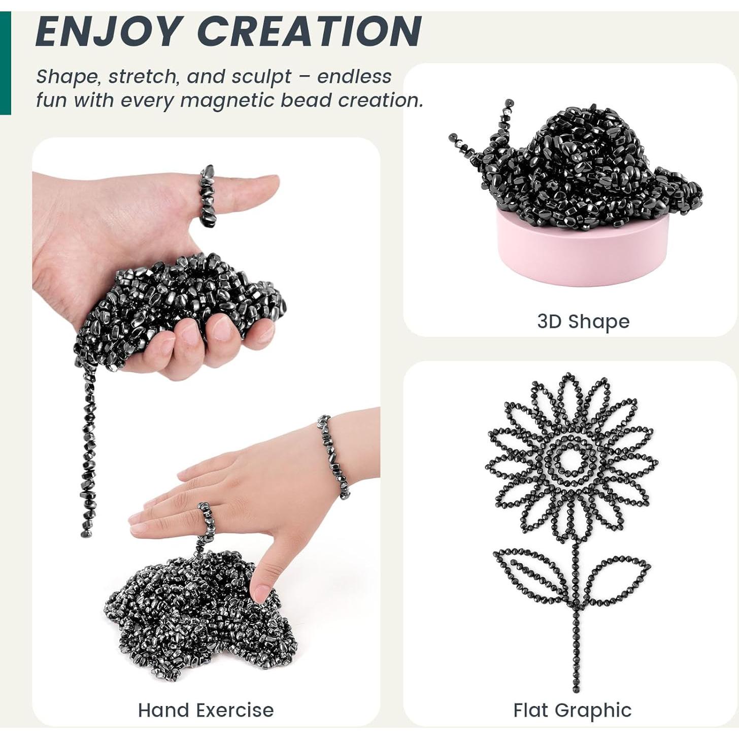 Juguete Antiestrés Magnético LOVESTOWN 550PCS Negro