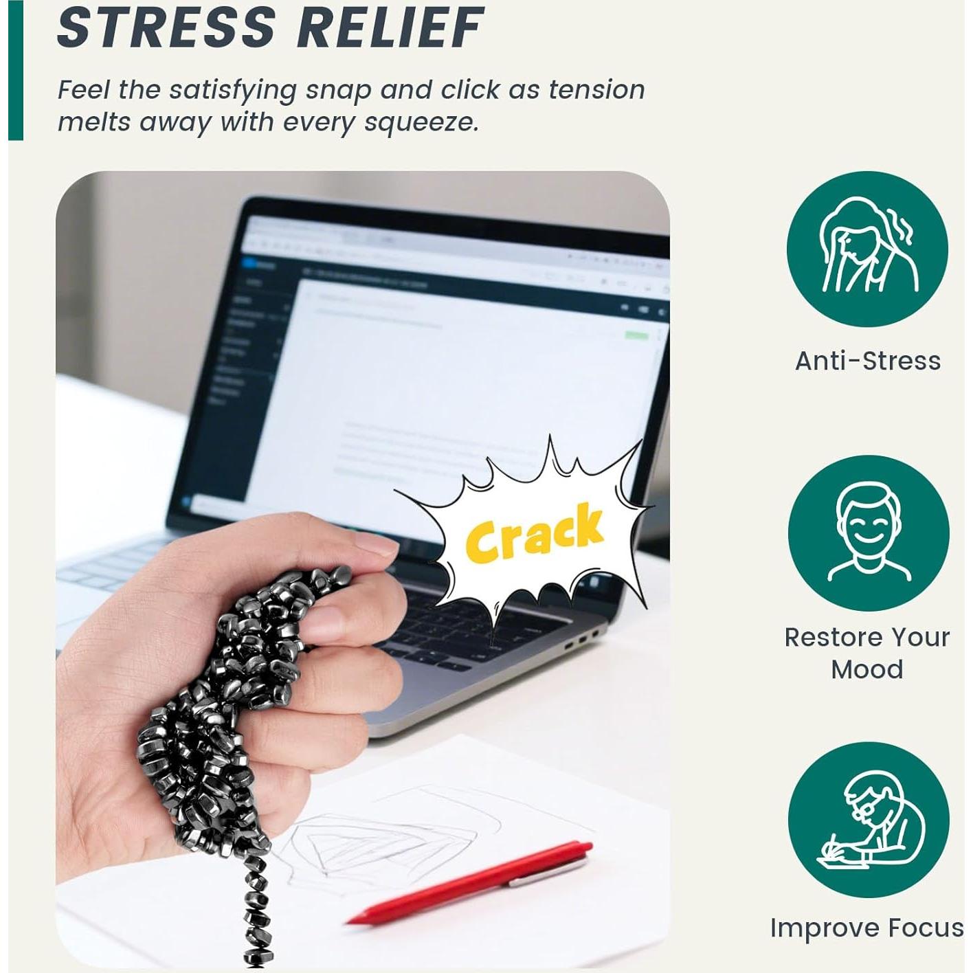 Juguete Antiestrés Magnético LOVESTOWN 550PCS Negro