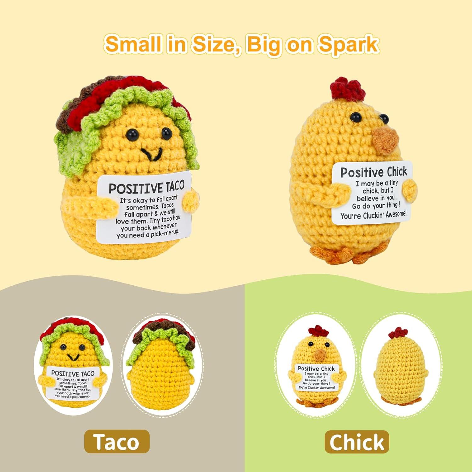 Muñecos de Crochet Hecho a Mano Angerbaby - Pollito y Taco