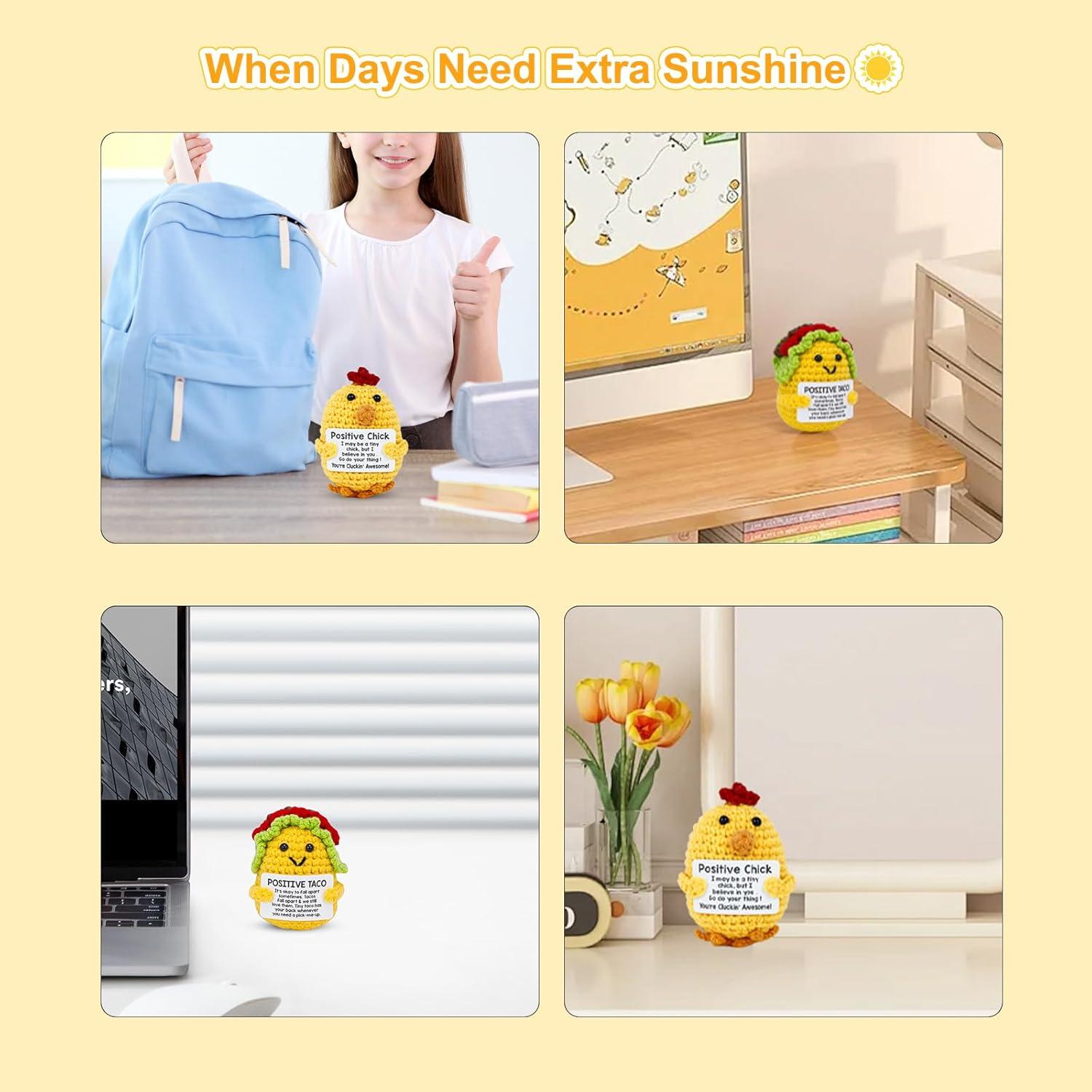 Muñecos de Crochet Hecho a Mano Angerbaby - Pollito y Taco