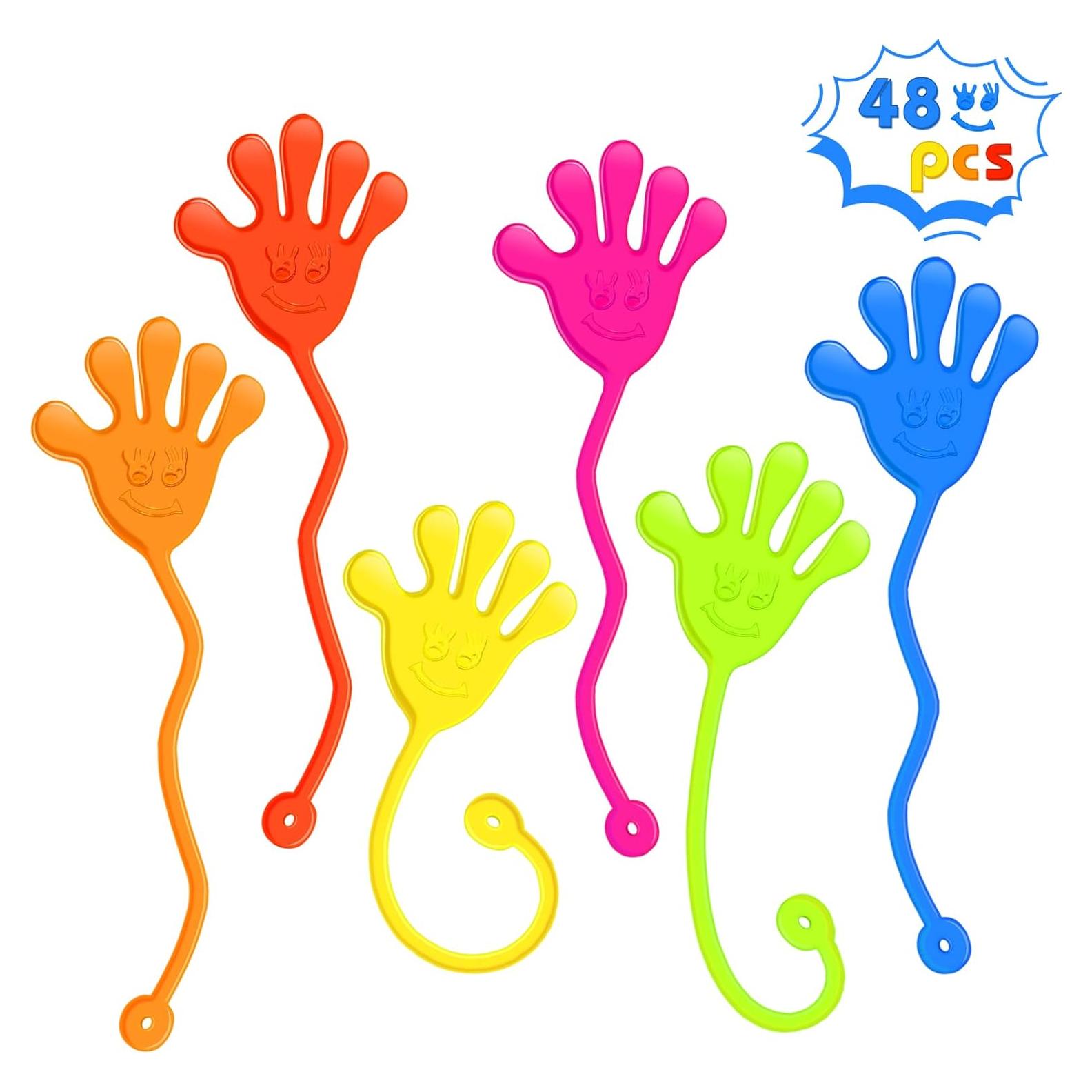 Manos Pegajosas Genuvi 48 Pcs Juguetes para Fiestas Niños