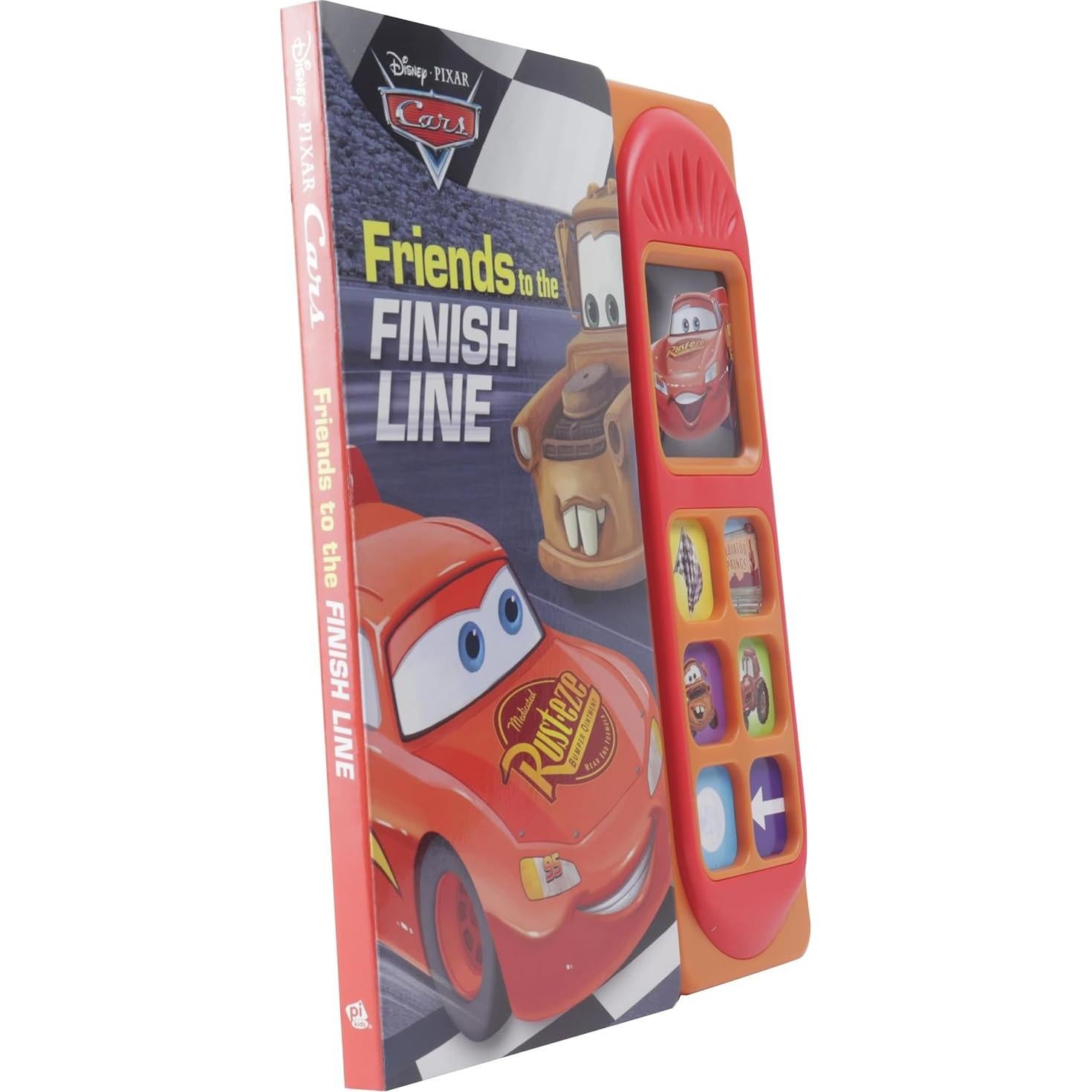 Disney Pixar Cars - Friends to the Finish Line 7-Button Sound Book - Featuring Lightning McQueen and Mater - PI Kids