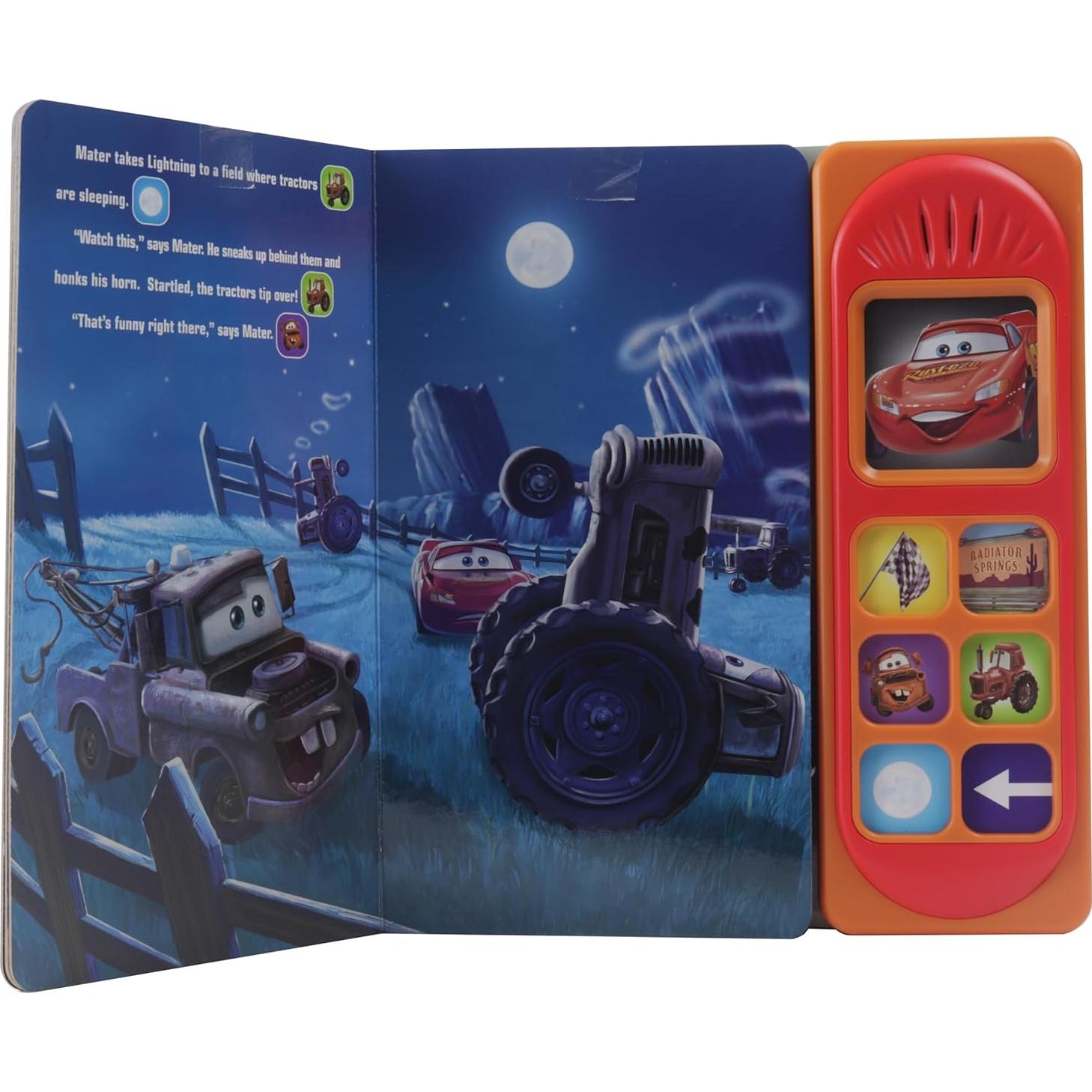 Disney Pixar Cars - Friends to the Finish Line 7-Button Sound Book - Featuring Lightning McQueen and Mater - PI Kids