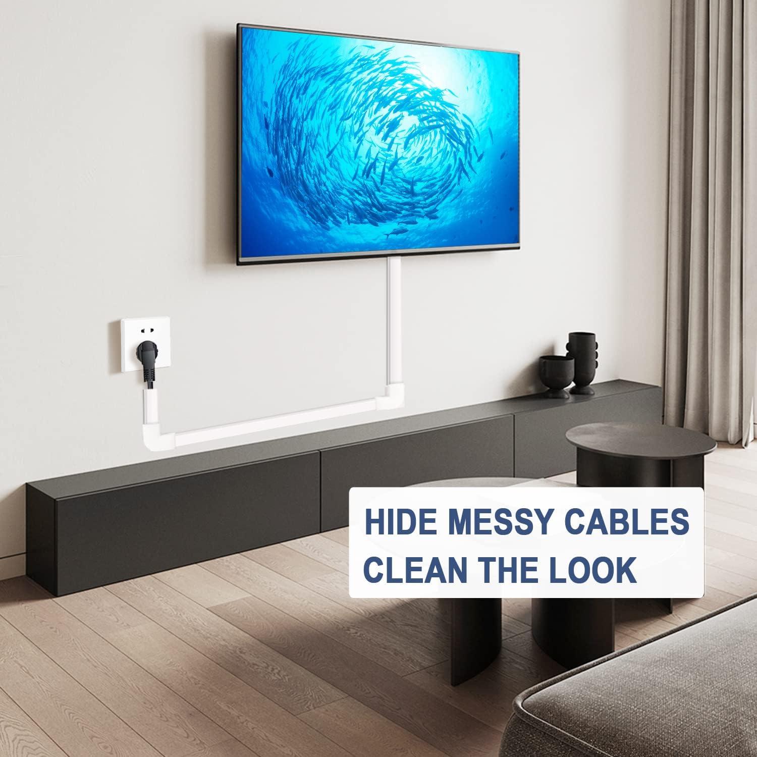 Kit Cubierta de Cables Bestong 10 Piezas Pintable Blanco