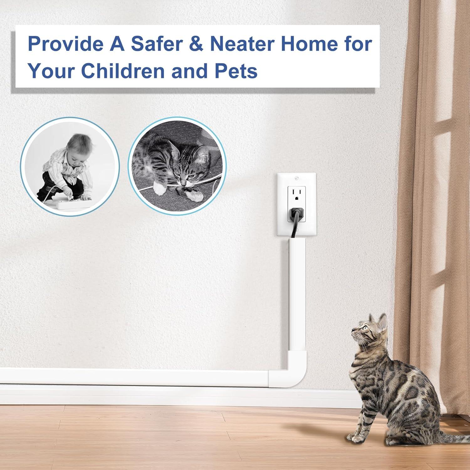 Kit Cubierta de Cables Bestong 10 Piezas Pintable Blanco