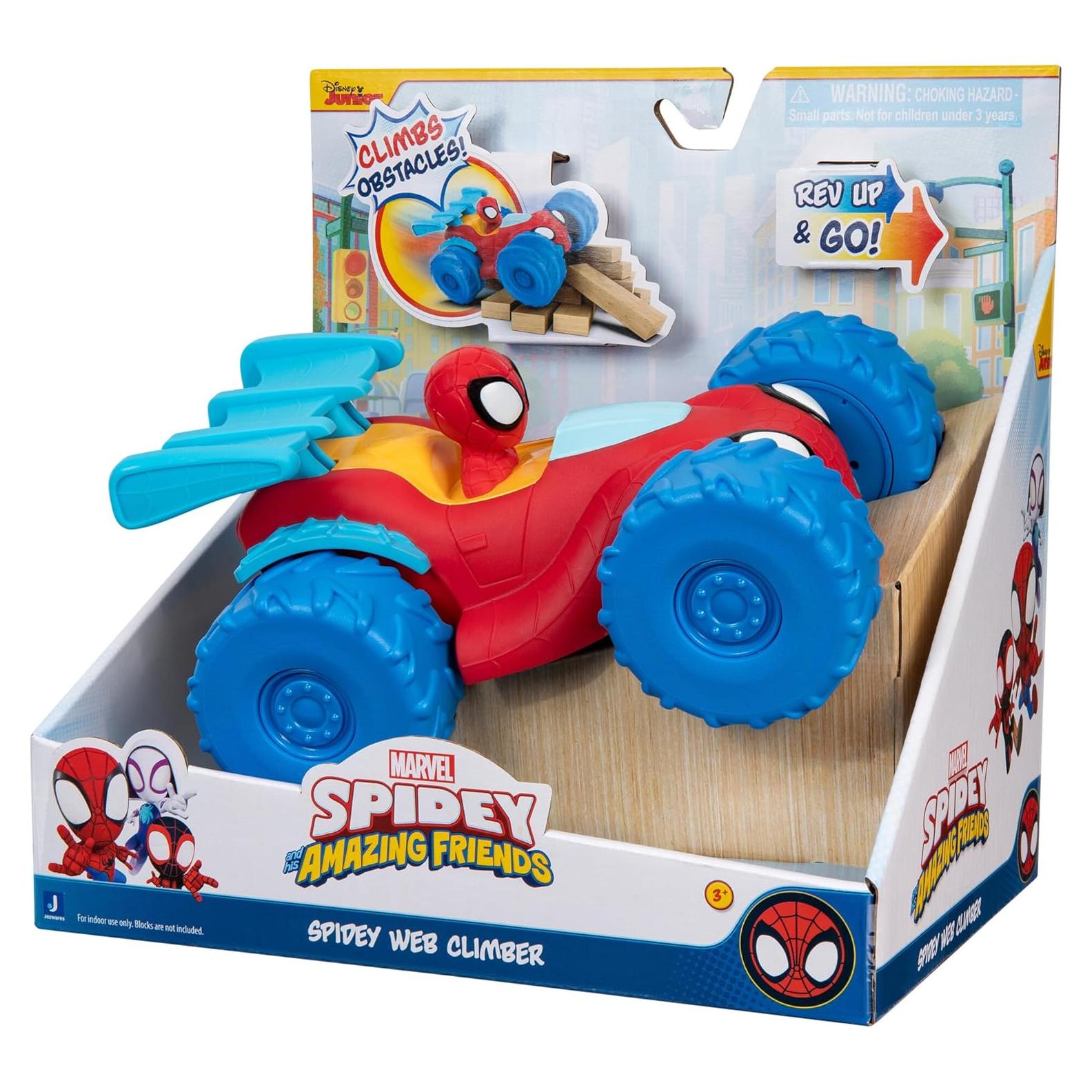 Vehículo Escalador de Telaraña Marvel Spidey 17.78 cm Motor Rev Up