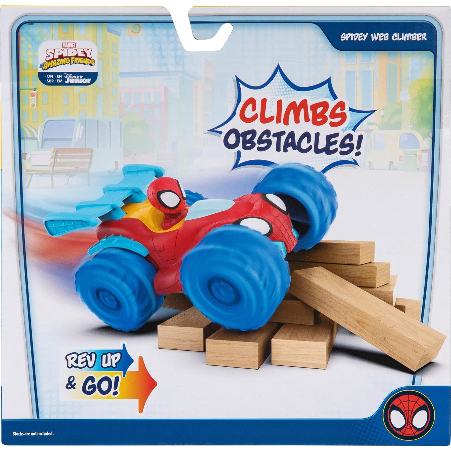 Vehículo Escalador de Telaraña Marvel Spidey 17.78 cm Motor Rev Up