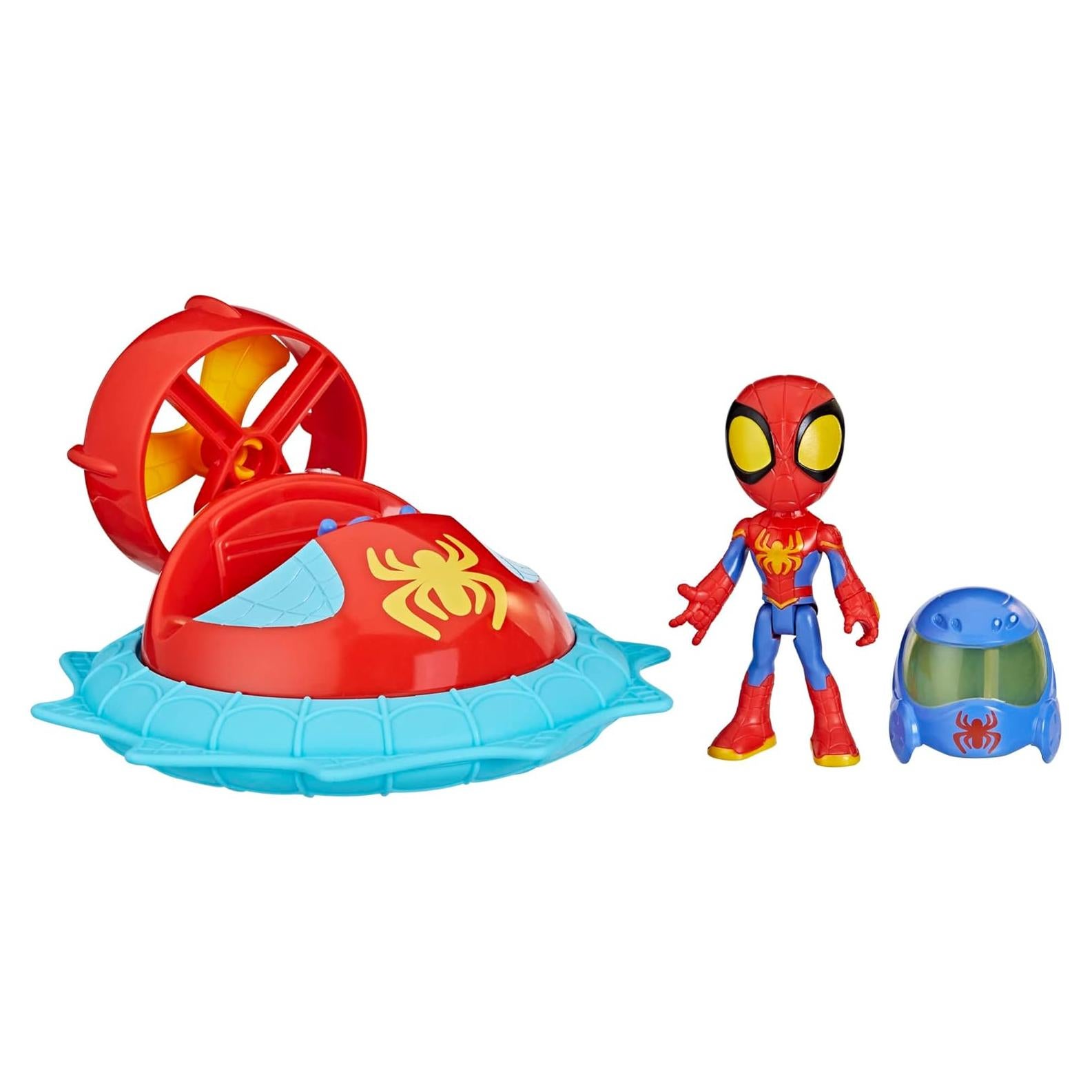 Juego de Vehículo Hover Spinner Spidey Hasbro 4" con Figura