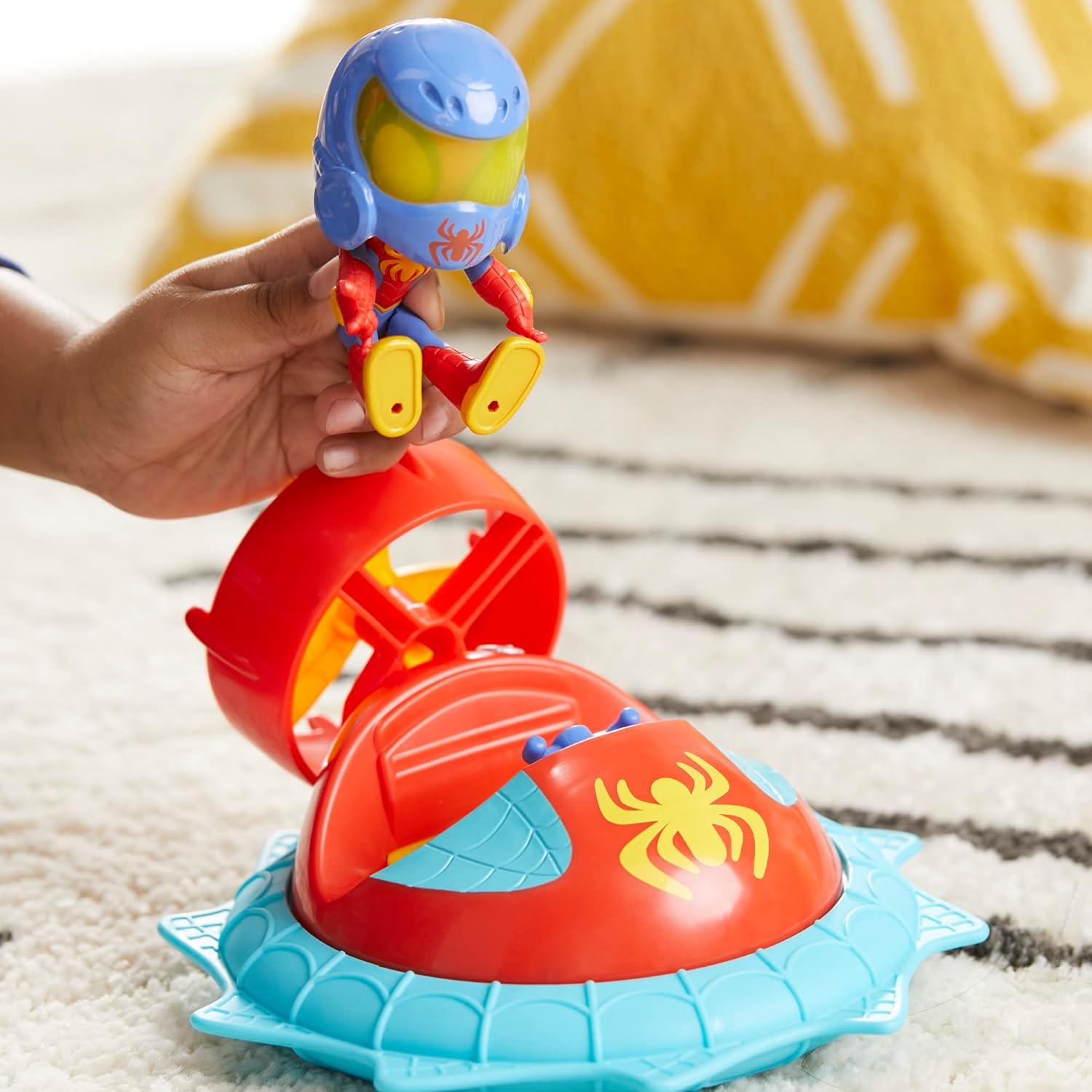 Juego de Vehículo Hover Spinner Spidey Hasbro 4" con Figura