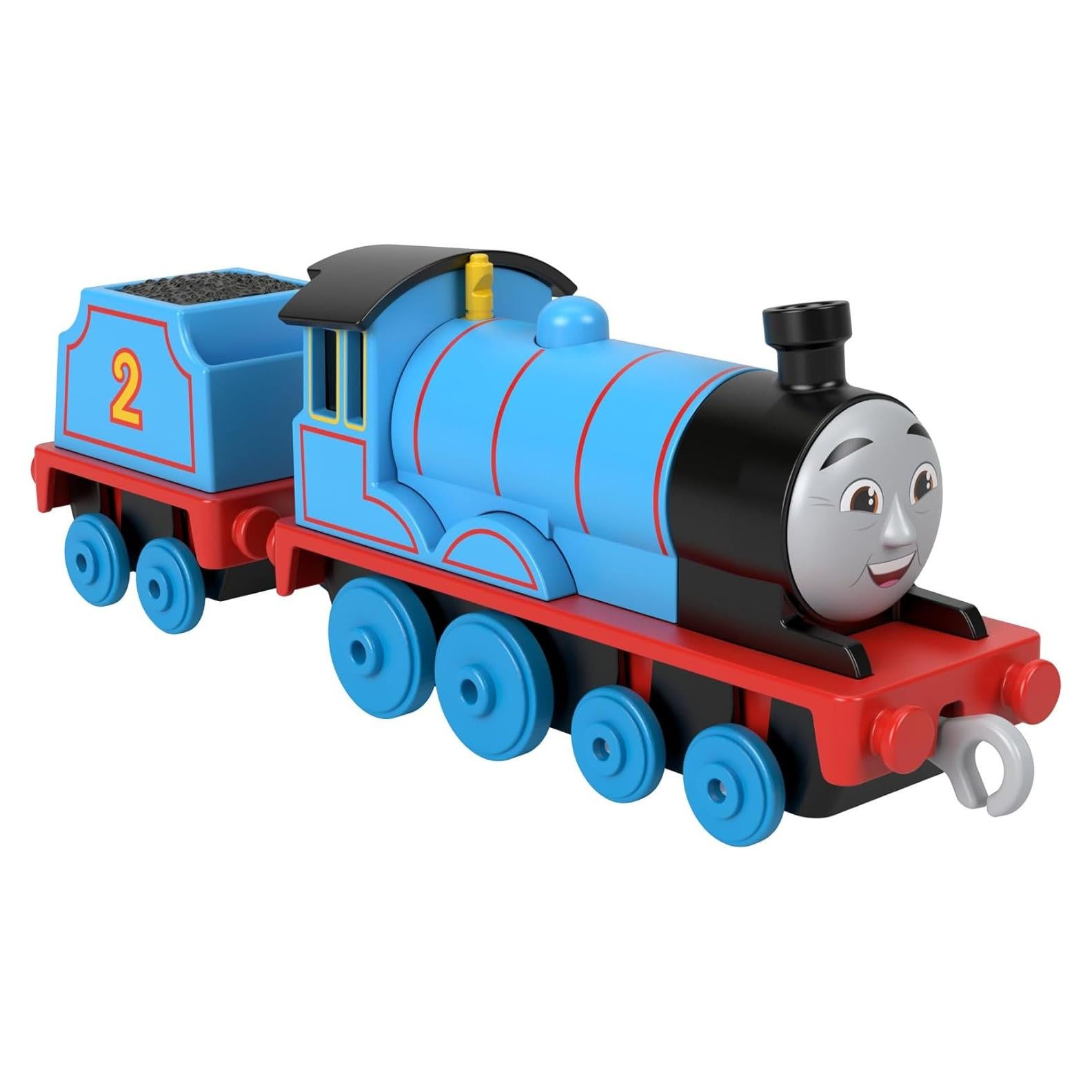 Locomotora Edward de Thomas y sus amigos - Tren de juguete azul con vagón de carga - Mattel