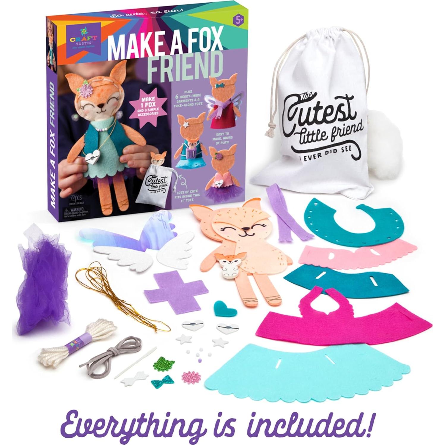 Kit de Manualidades Craft-tastic Haz un Amigo Zorro - 175g