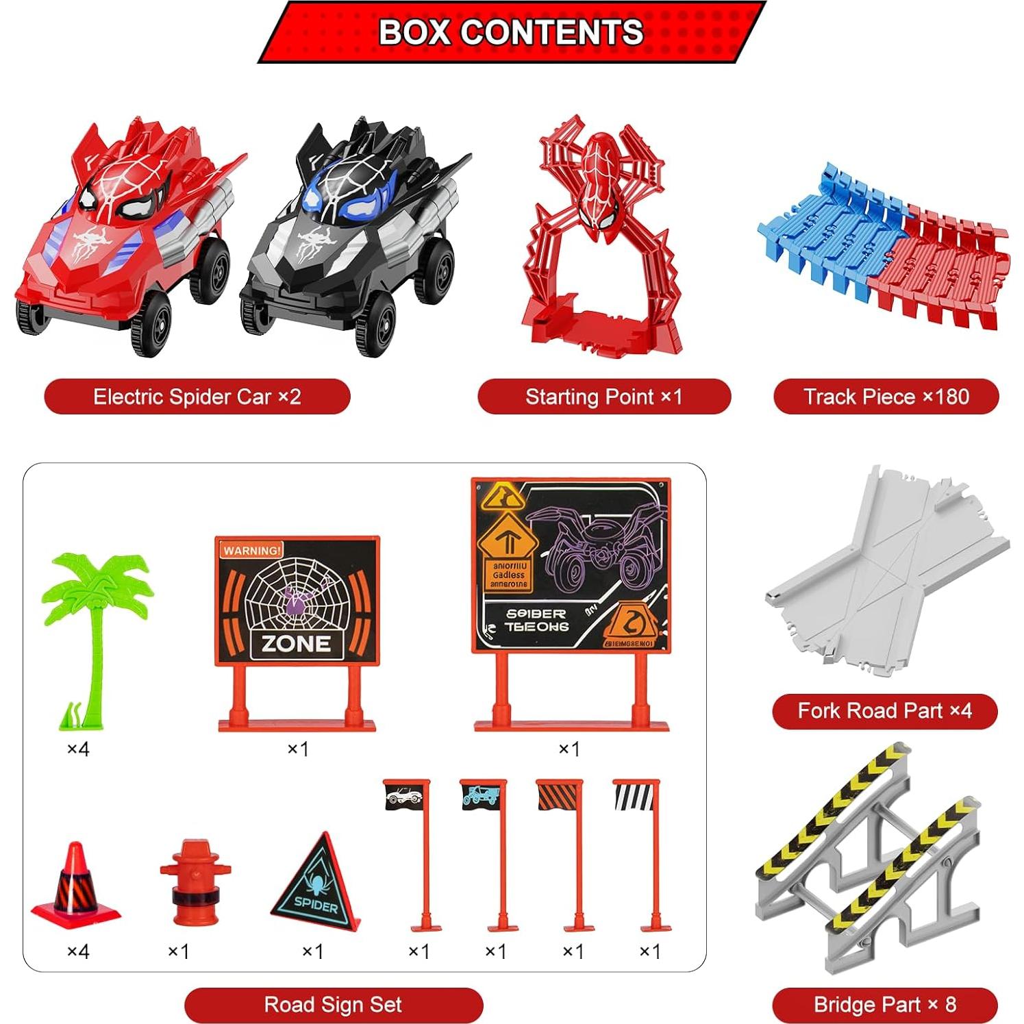 Pista de Carreras de Araña ANCITOY con 2 Coches Eléctricos