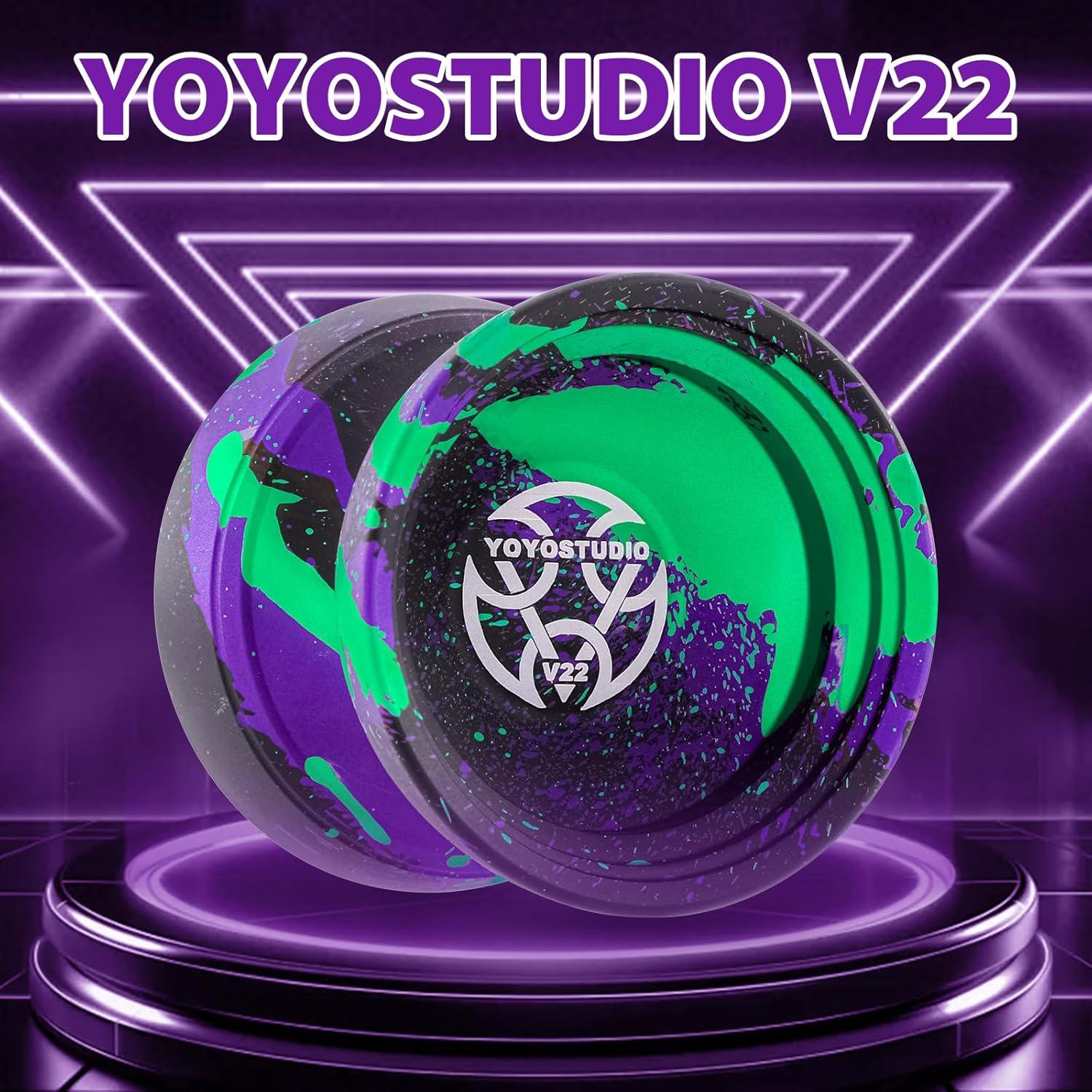 Yoyo Profesional YOYOSTUDIO V22 con Accesorios - Negro Verde
