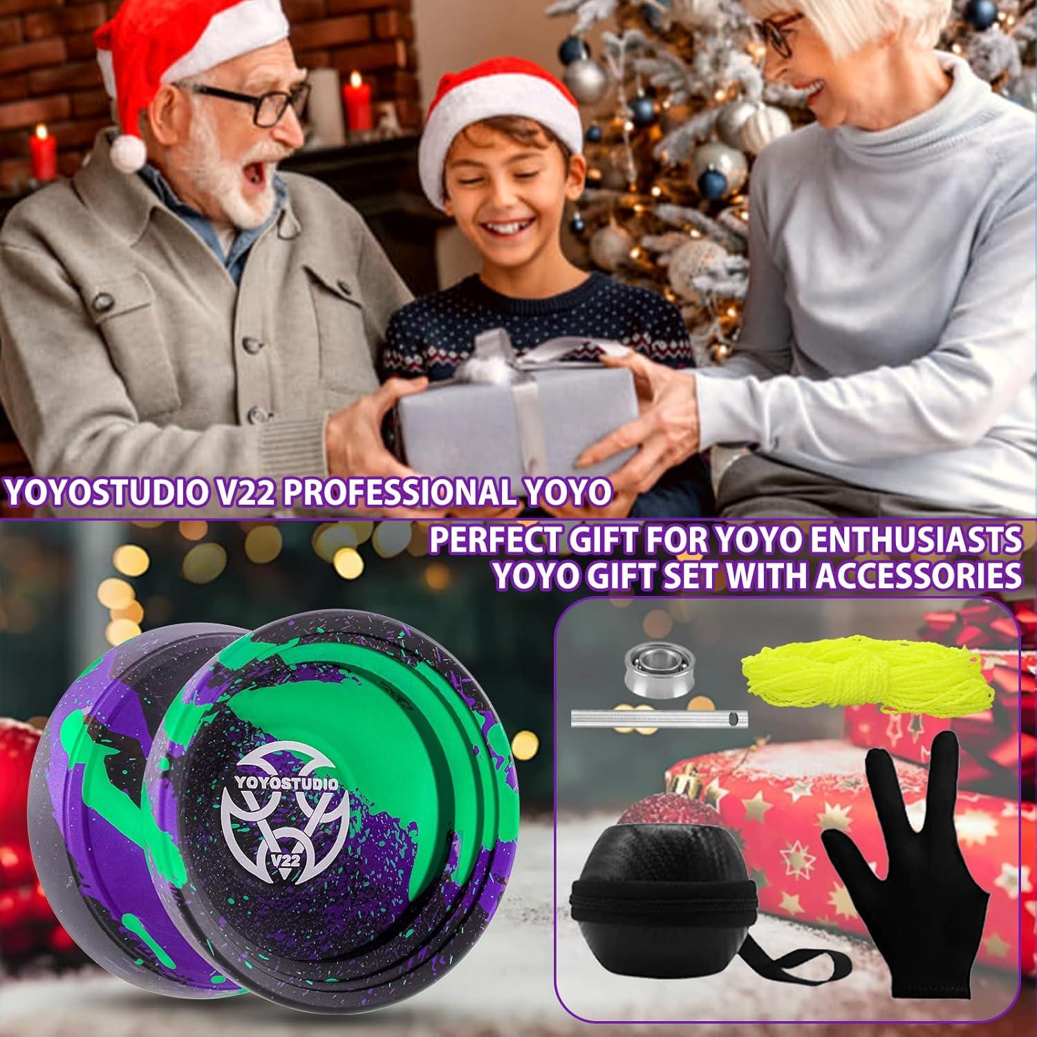 Yoyo Profesional YOYOSTUDIO V22 con Accesorios - Negro Verde