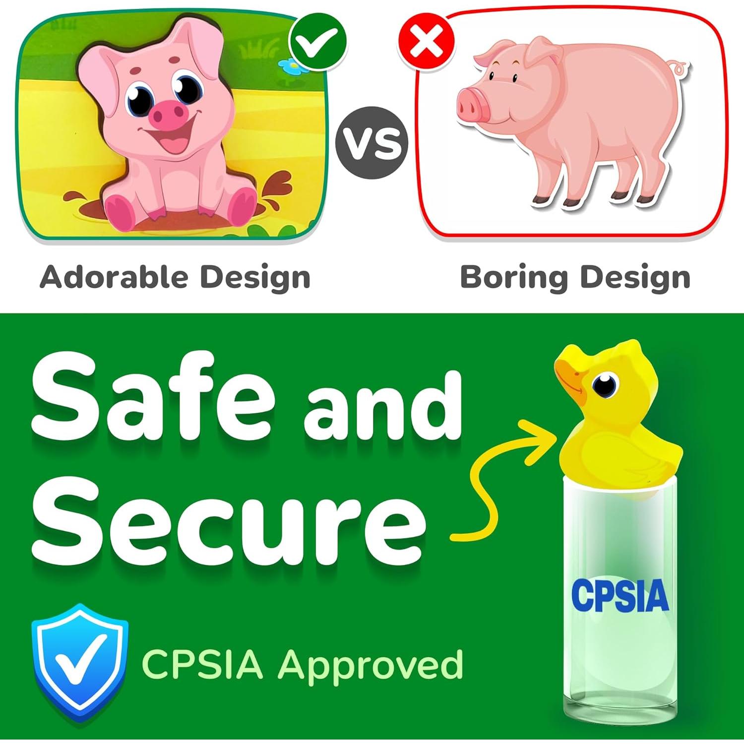 Rompecabezas de Madera de Animales de Granja Lucas & Friends