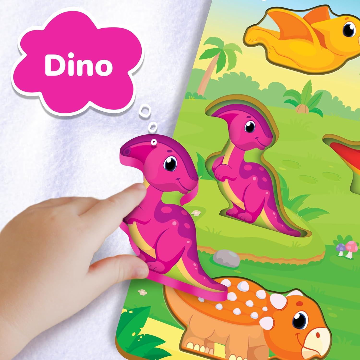 Rompecabezas de Madera Jumbo Dinosaurios Lucas & Friends 30.48x22.86 cm