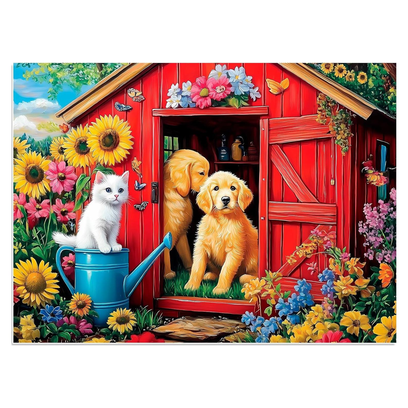 Rompecabezas de 300 Piezas BraniacBits Perro y Gato 52x38 cm