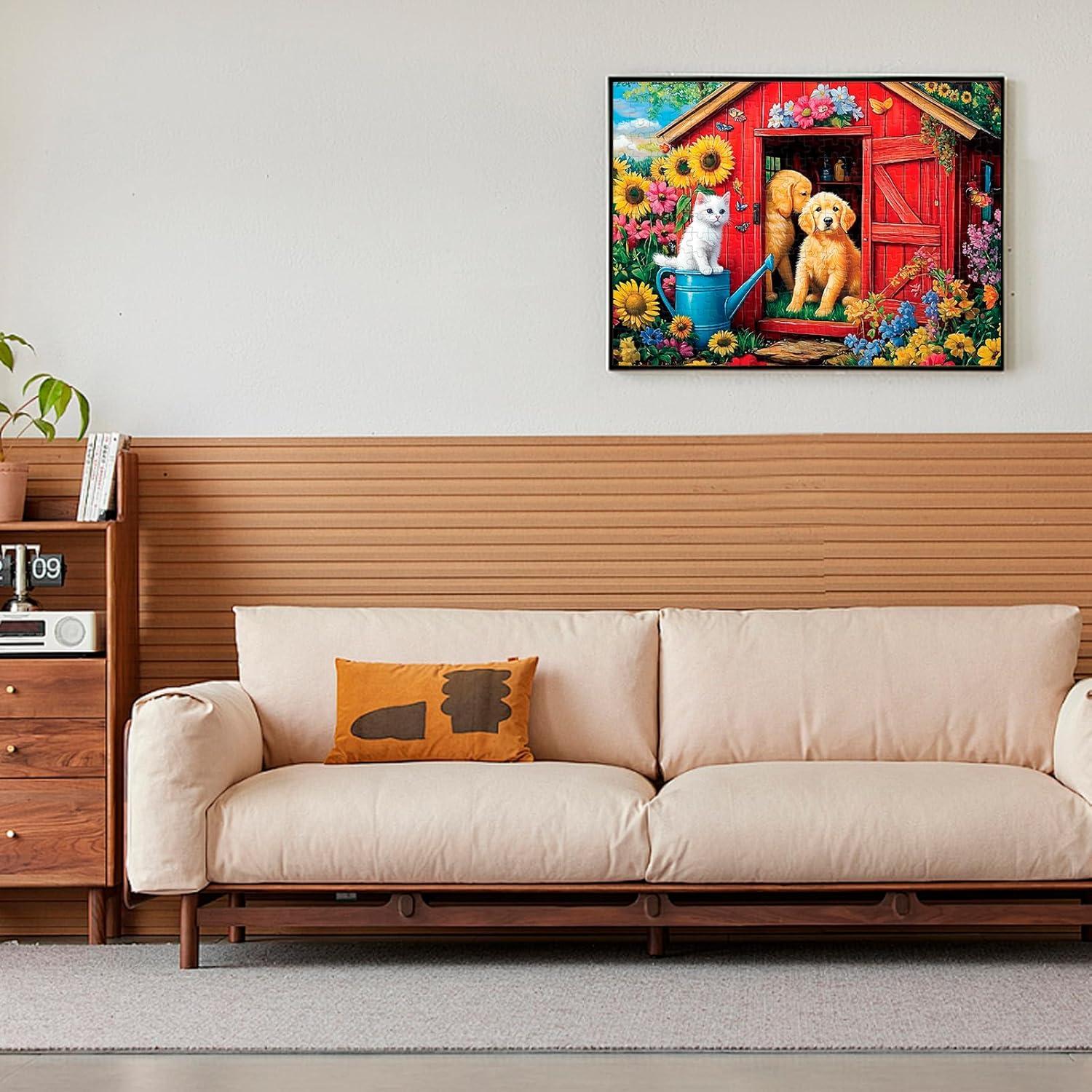 Rompecabezas de 300 Piezas BraniacBits Perro y Gato 52x38 cm