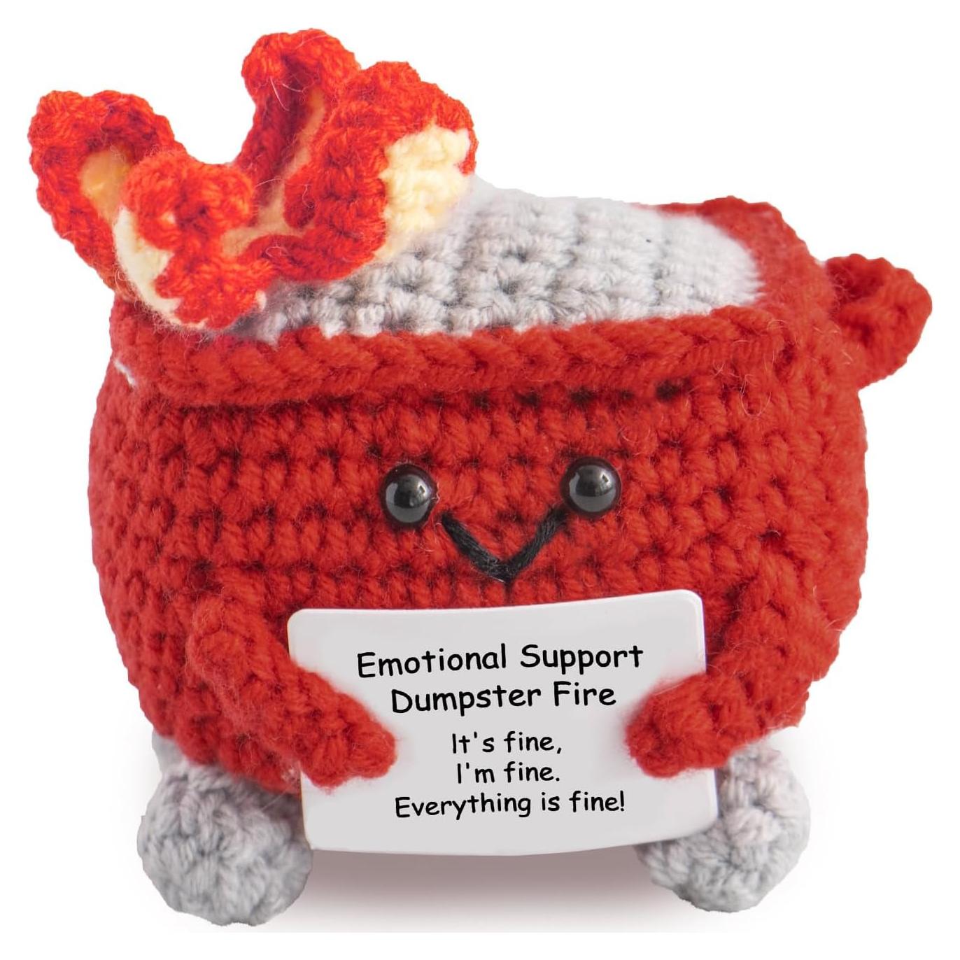 Muñeco de Crochet Fuego de Basura MR ZHENQIAO Rojo