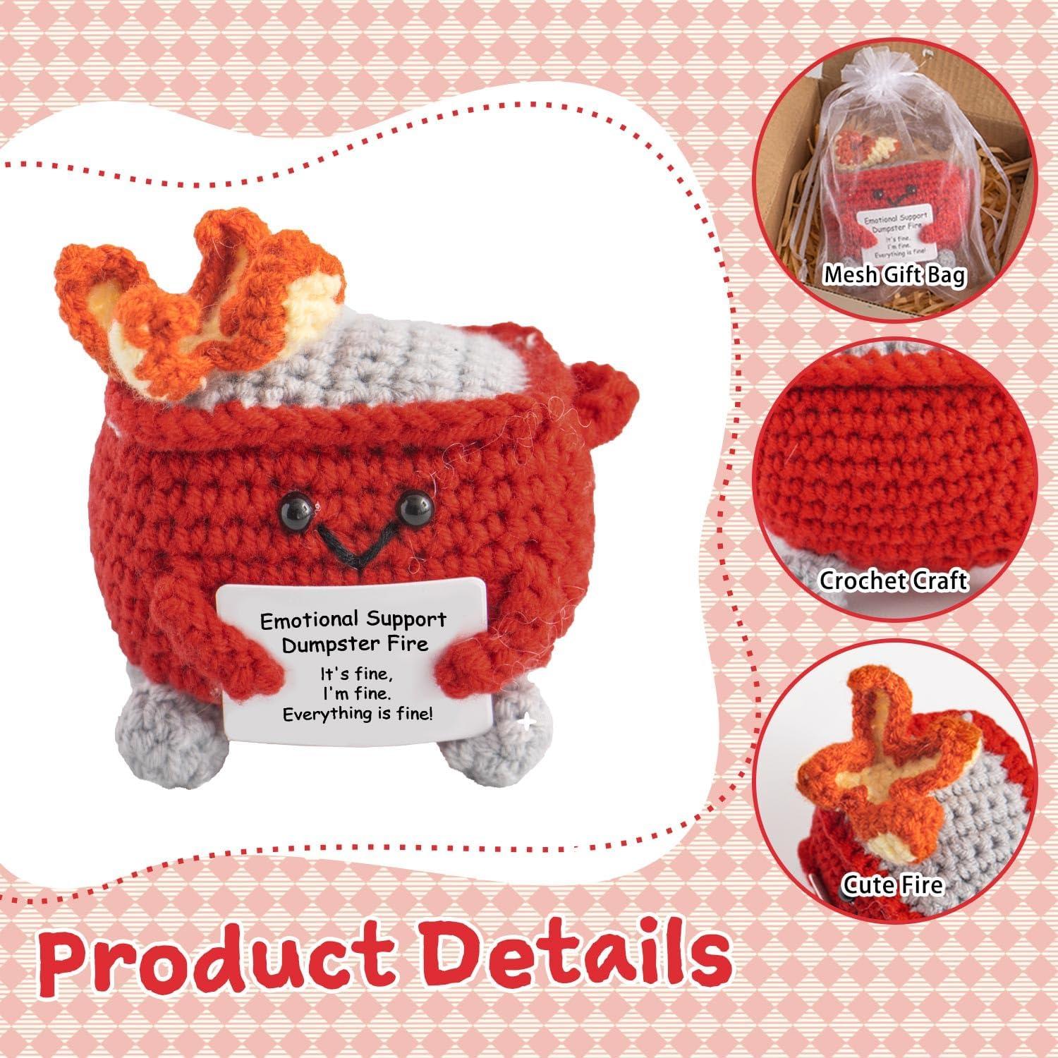 Muñeco de Crochet Fuego de Basura MR ZHENQIAO Rojo