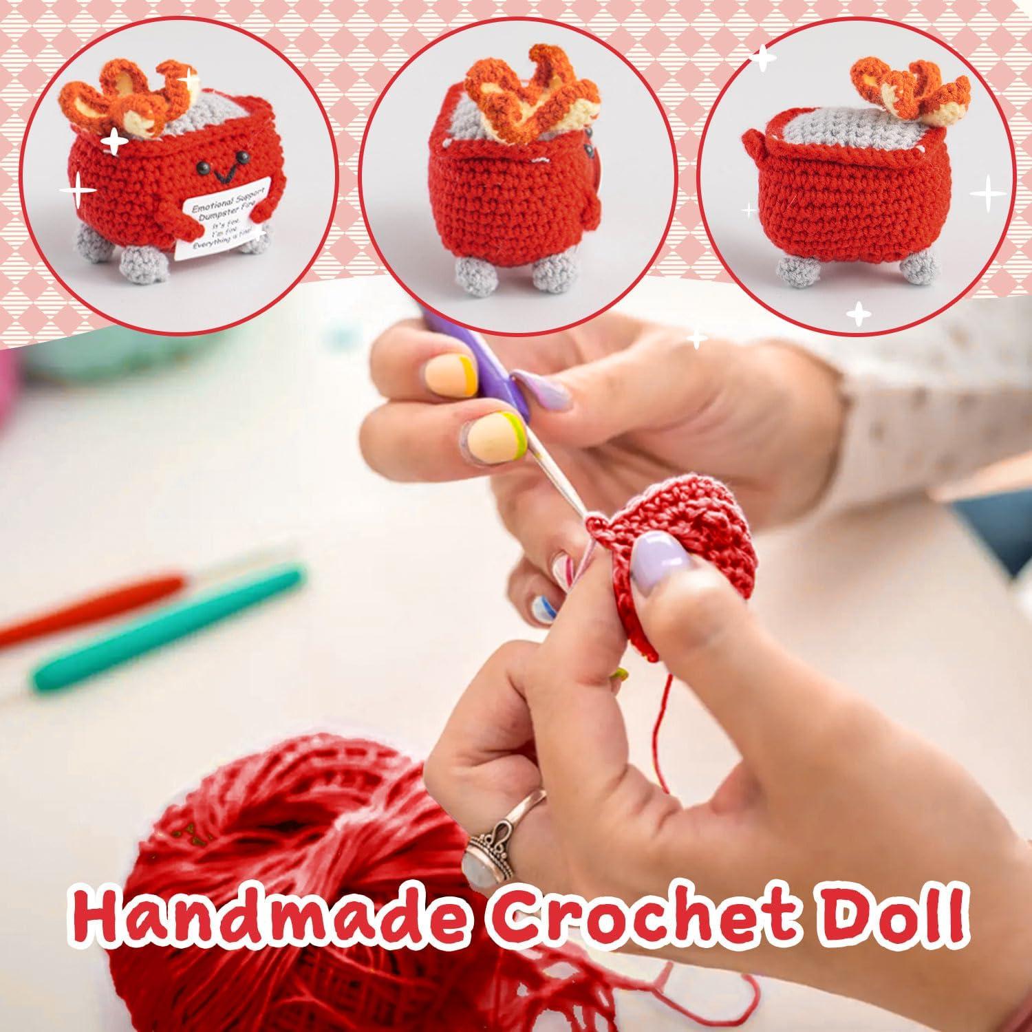 Muñeco de Crochet Fuego de Basura MR ZHENQIAO Rojo