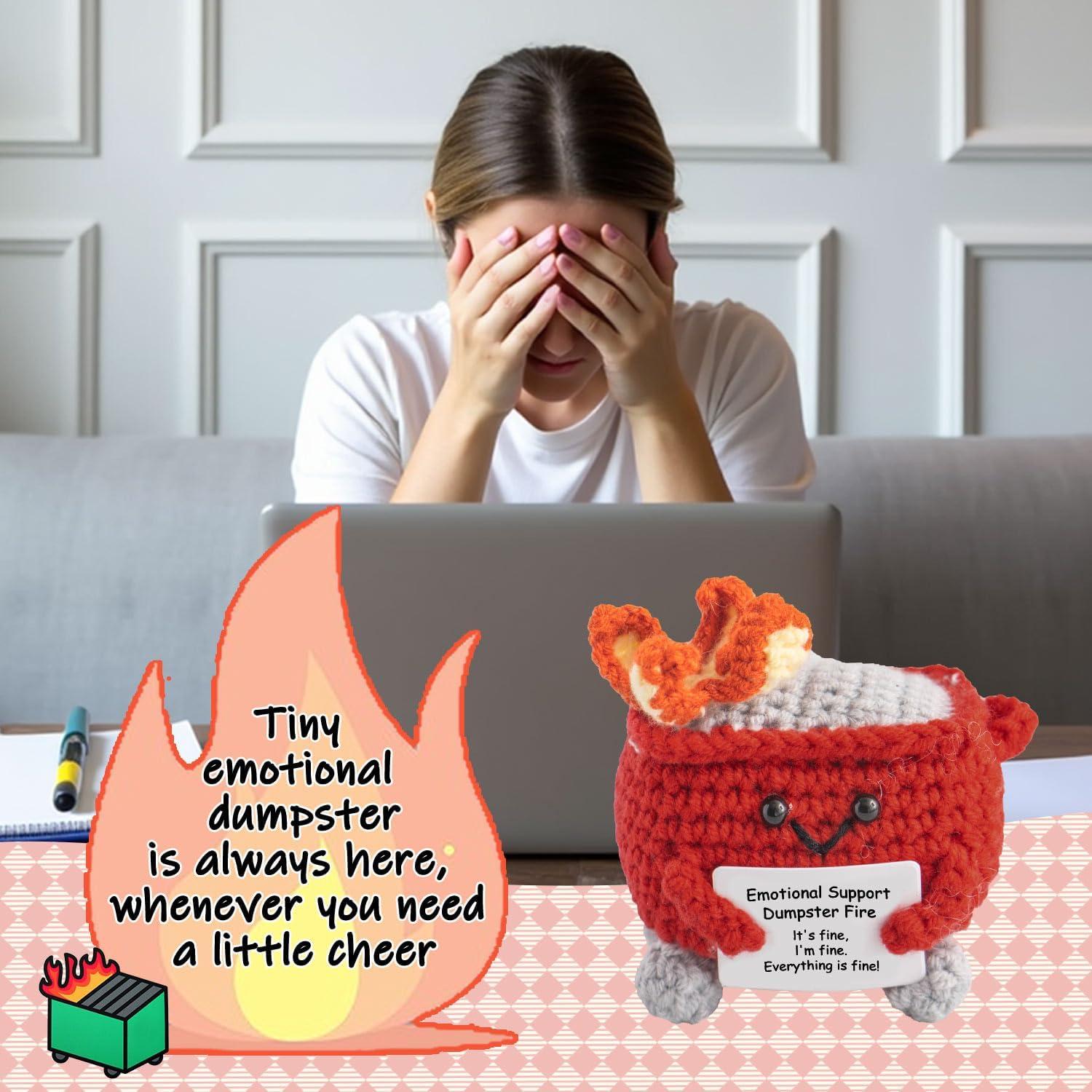 Muñeco de Crochet Fuego de Basura MR ZHENQIAO Rojo