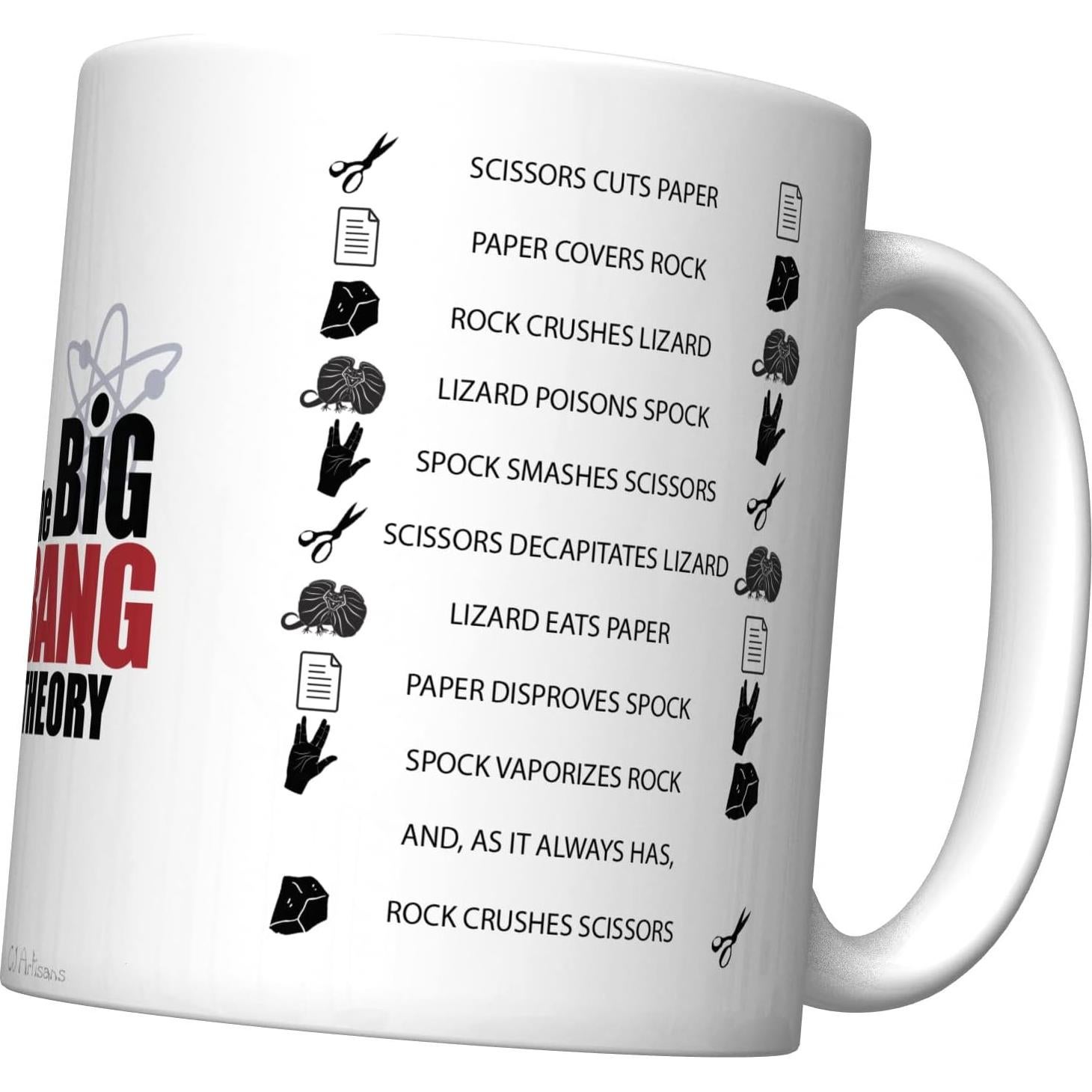 Taza de Café Cerámica CJ Artisans Teoría del Big Bang 11oz