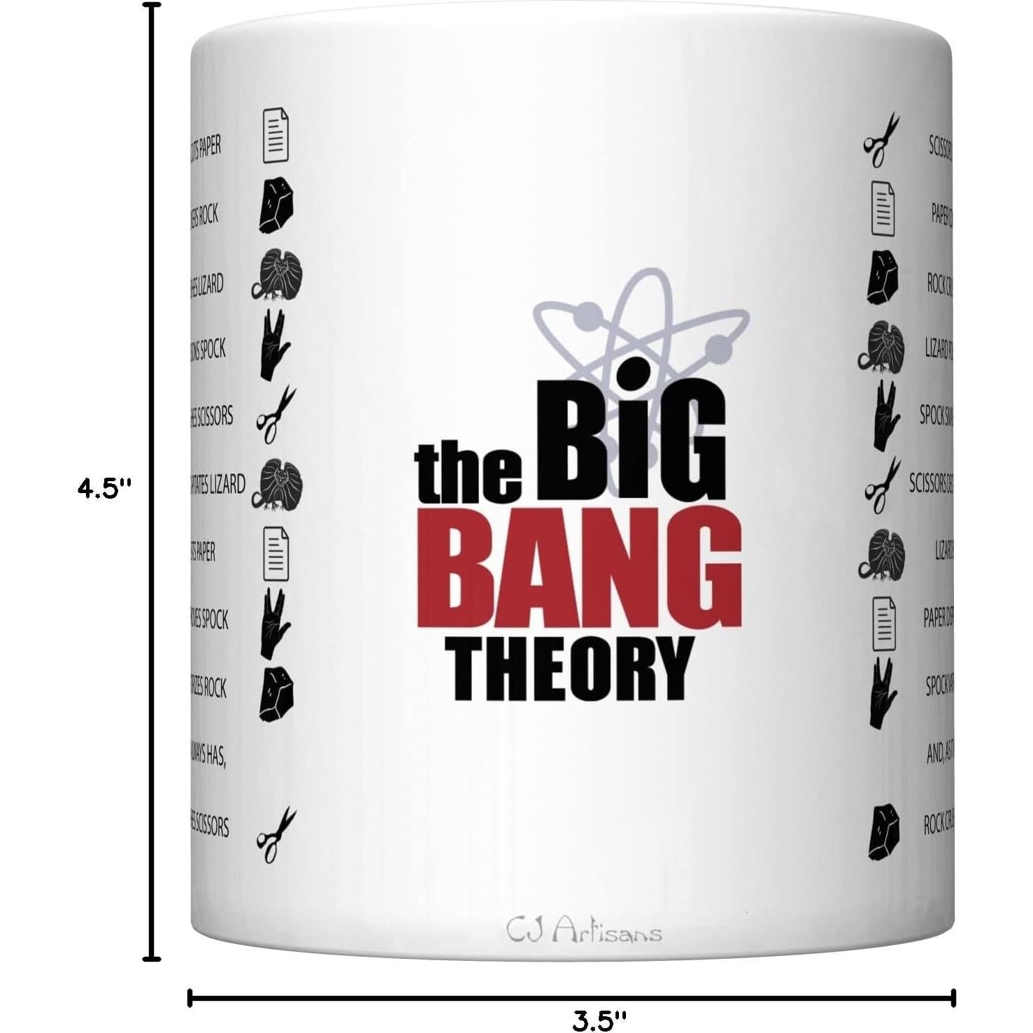 Taza de Café Cerámica CJ Artisans Teoría del Big Bang 11oz