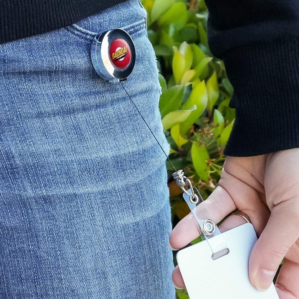 Soporte de Insignia Retráctil Cromo GRAPHICS & MORE 1.5cm x 3cm