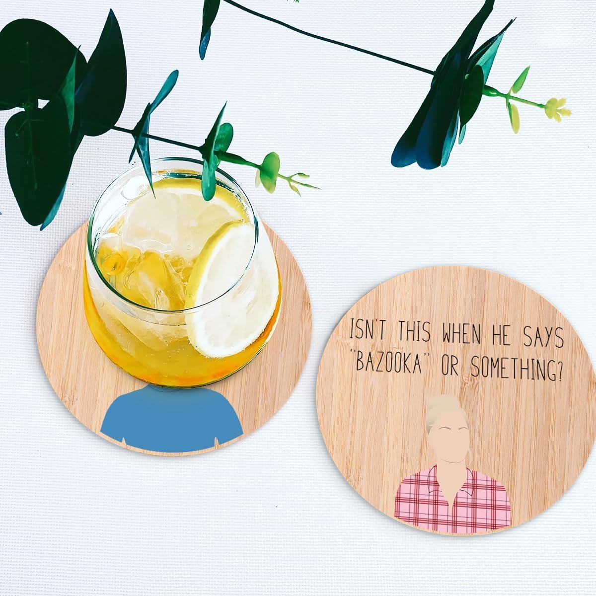 Juego de 6 Posavasos de Madera de Bambú YOUWOUS - Big Bang