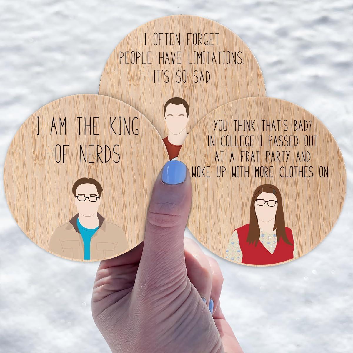 Juego de 6 Posavasos de Madera de Bambú YOUWOUS - Big Bang