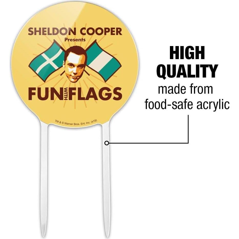 Topper de Pastel Fun with Flags Sheldon Cooper 18.4 cm