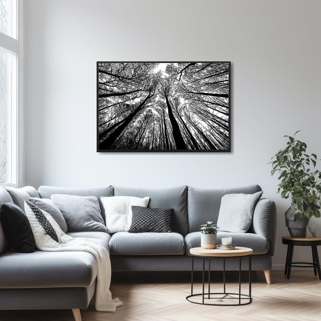 Rompecabezas Bgraamiens Bosque en Blanco y Negro 1000 Piezas