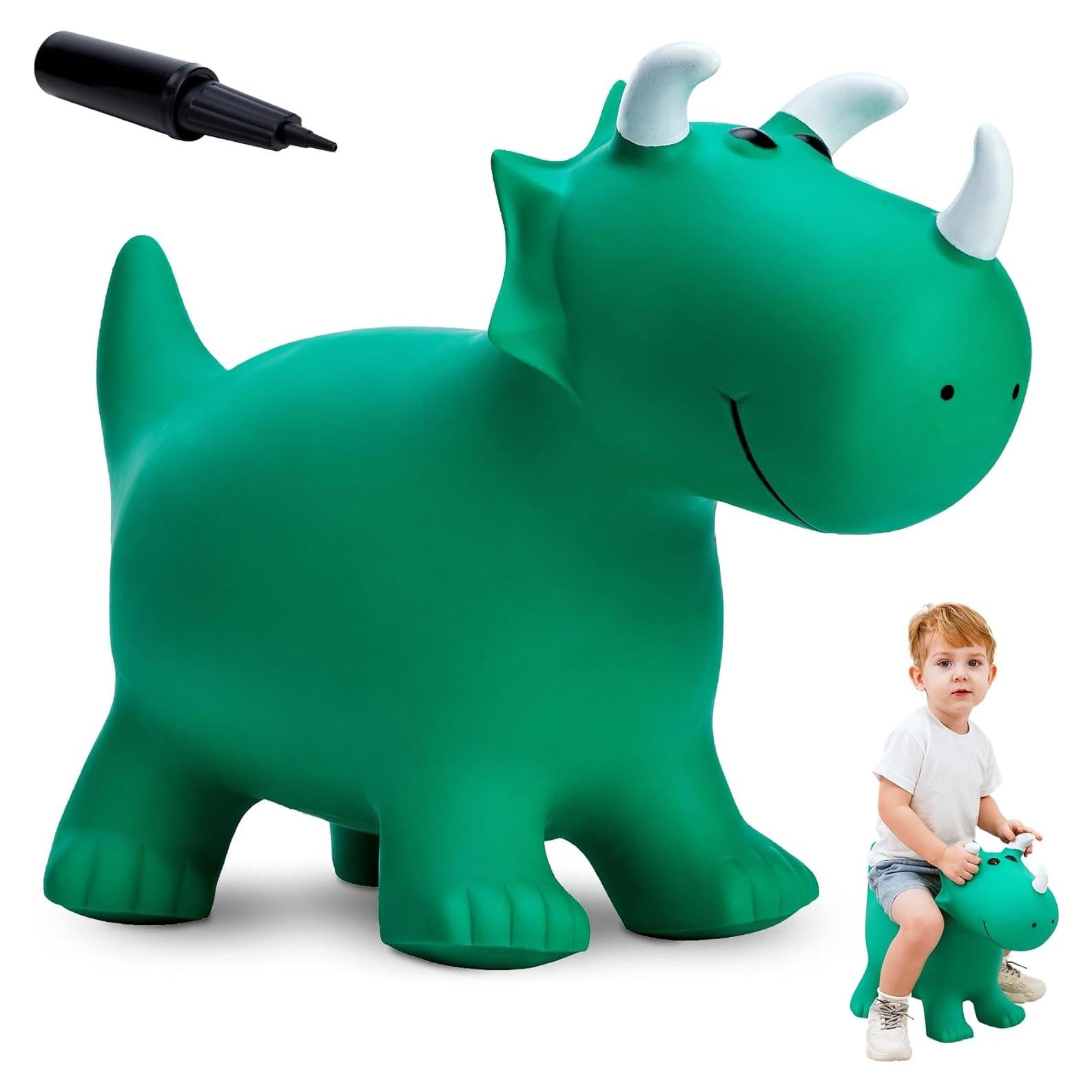 Juguete Inflable Dinosaurio Saltarín EVERICH Verde 1.3kg