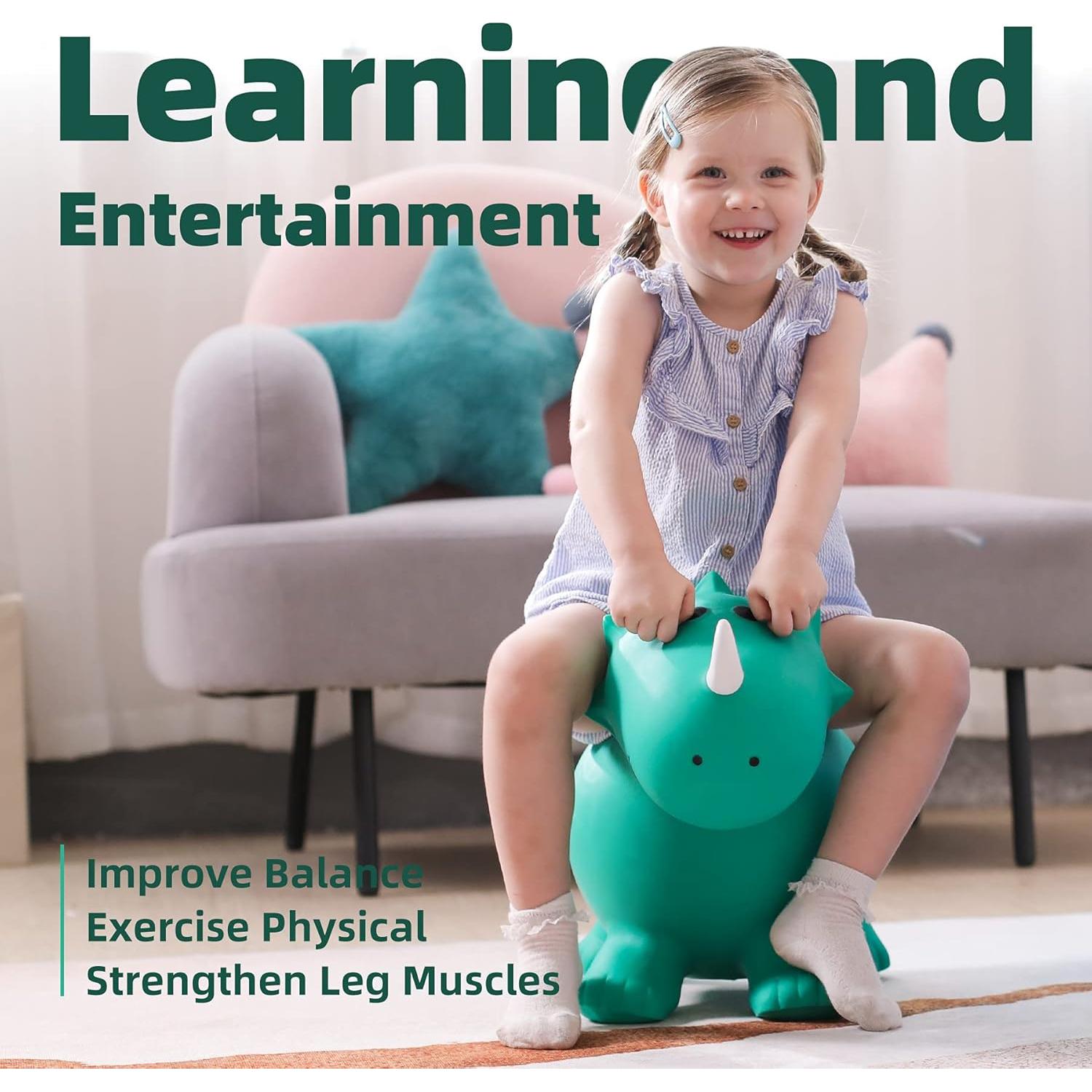 Juguete Inflable Dinosaurio Saltarín EVERICH Verde 1.3kg