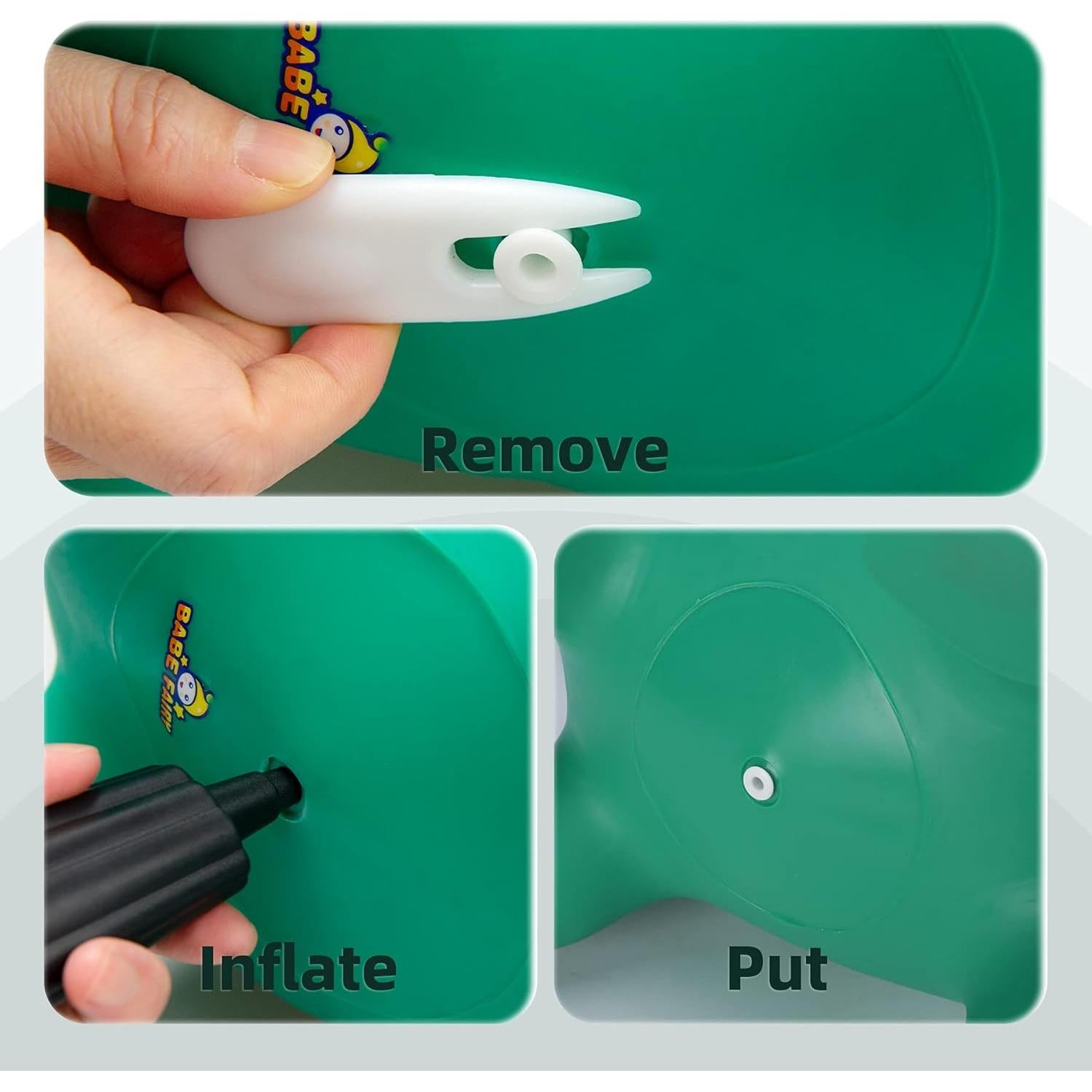 Juguete Inflable Dinosaurio Saltarín EVERICH Verde 1.3kg