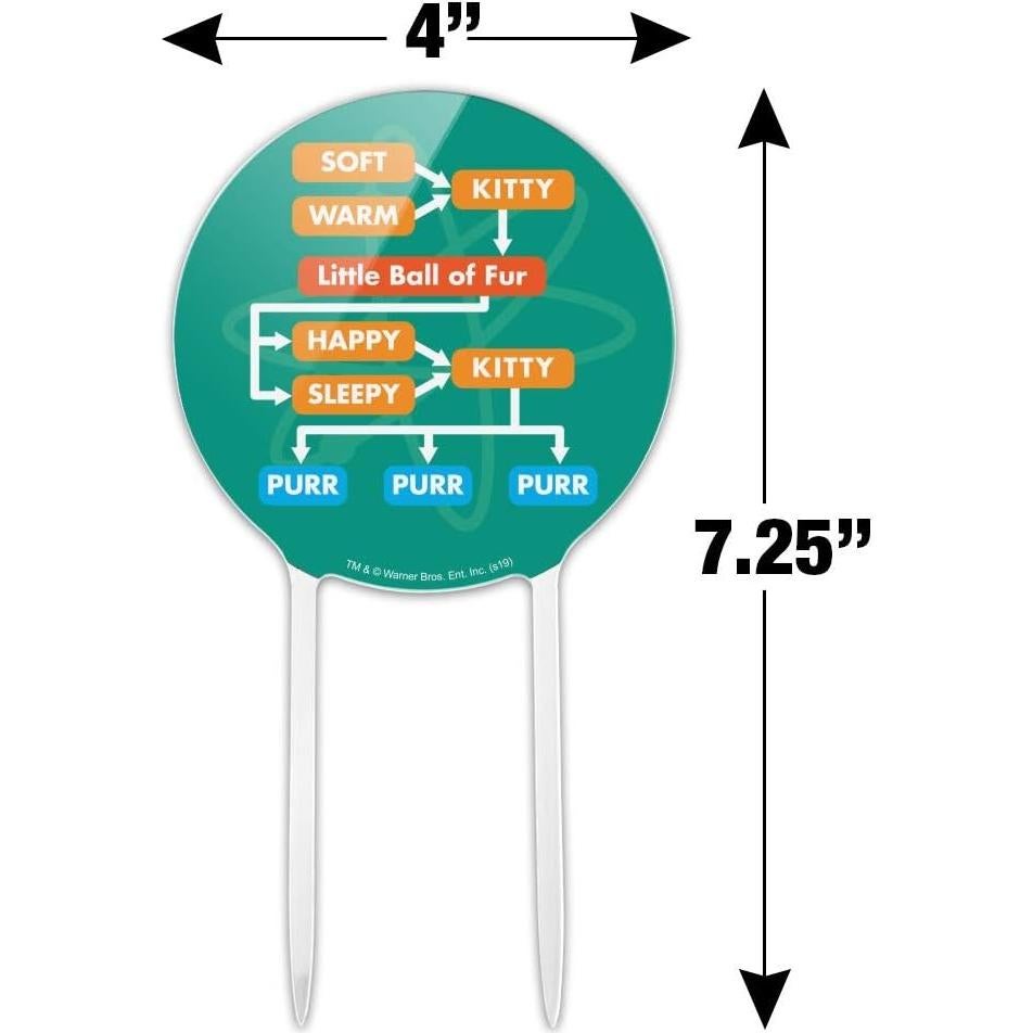 Topper de Pastel Soft Kitty Teoría del Big Bang Acrílico 18.4 cm