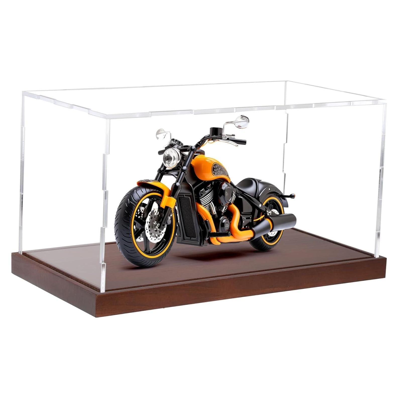 Caja de Exhibición Acrílica BZVlemon 30x15x15 cm con Base de Madera