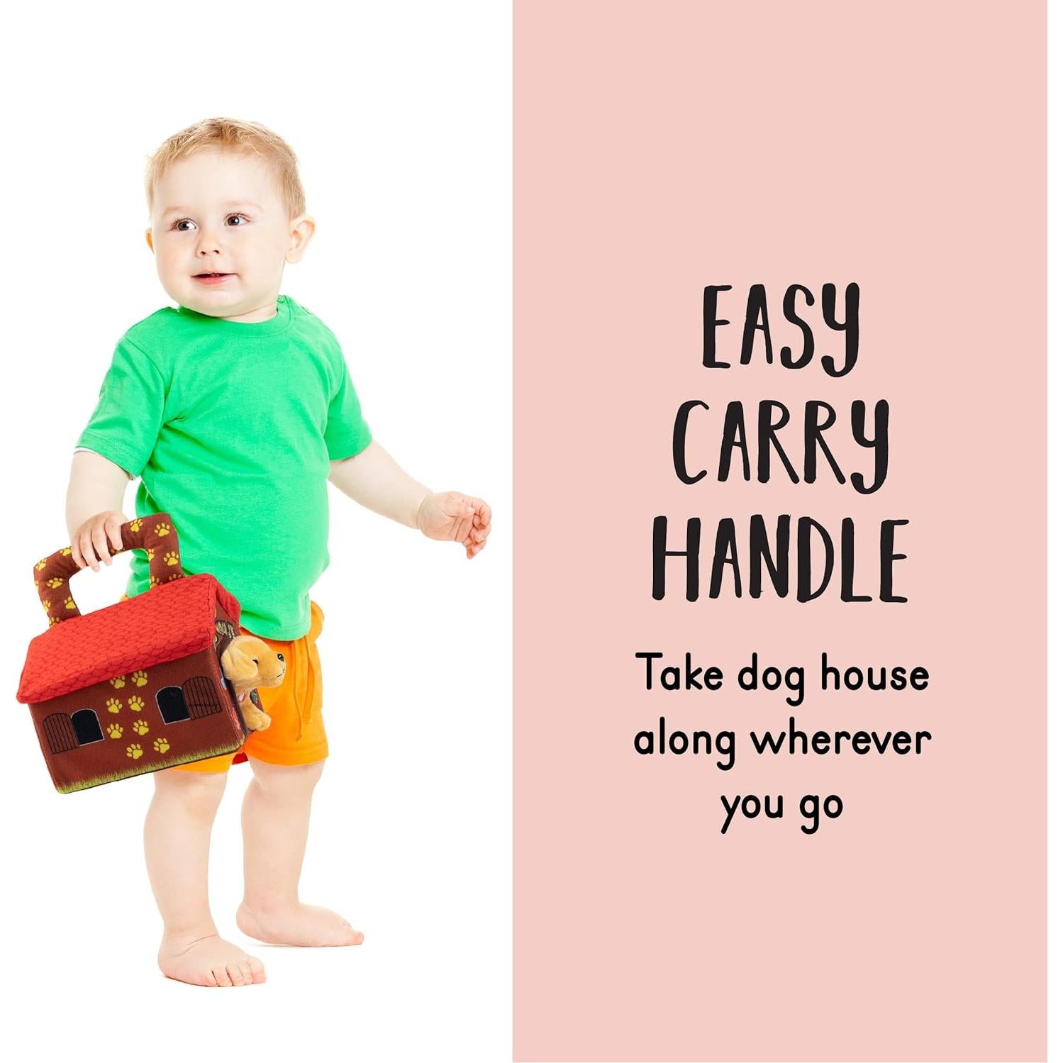 Casa de Perro de Peluche Plush Creations con 4 Cachorros Hablantes