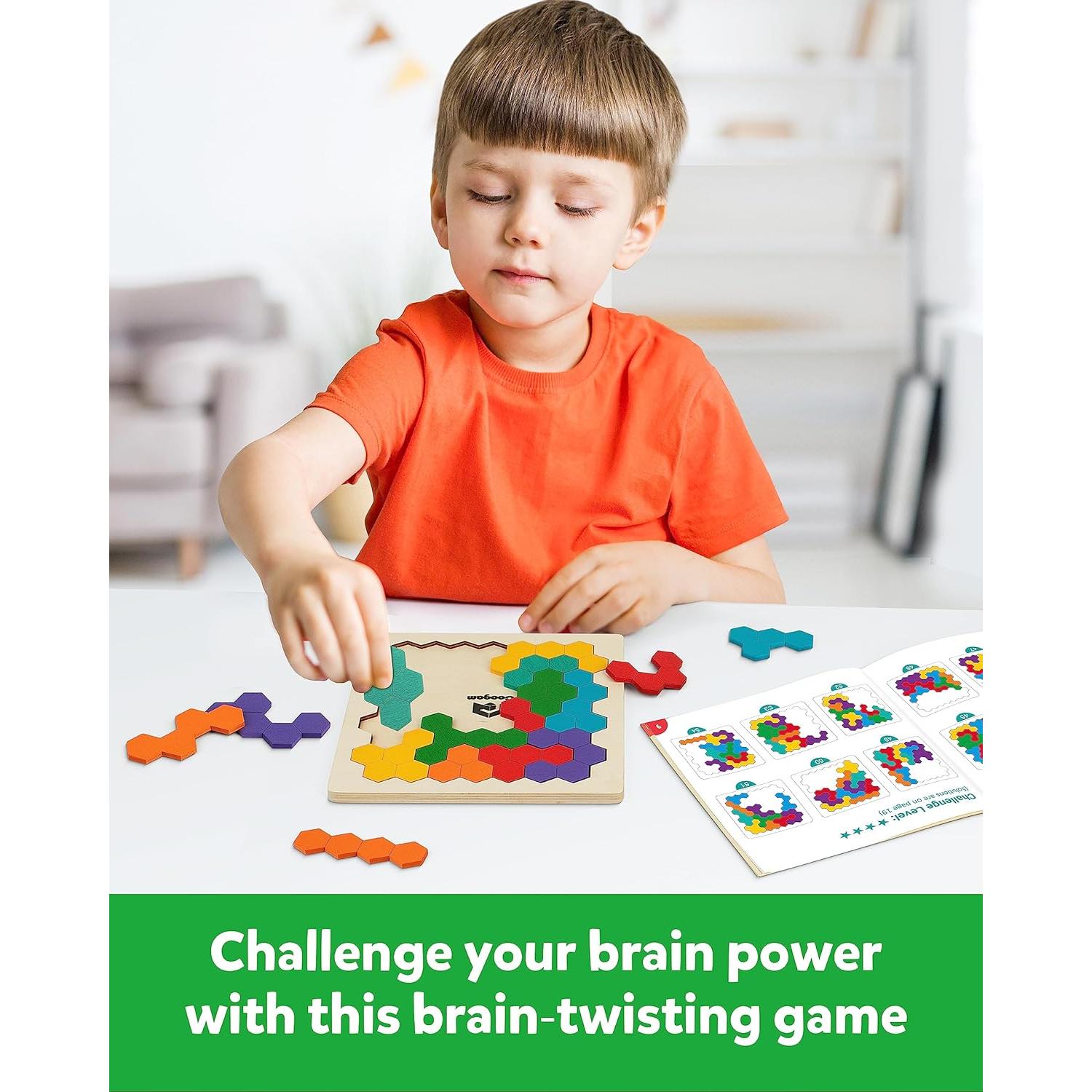 Rompecabezas Tangram de Madera Coogam - Juguete Educativo 3D