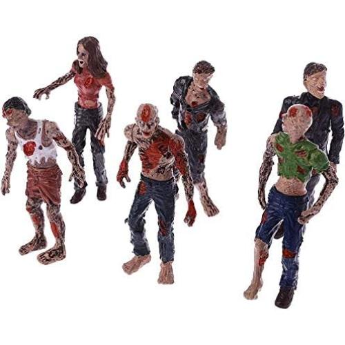 6 Muñecas Zombie Haptime Figuras de Acción 10 cm Articuladas