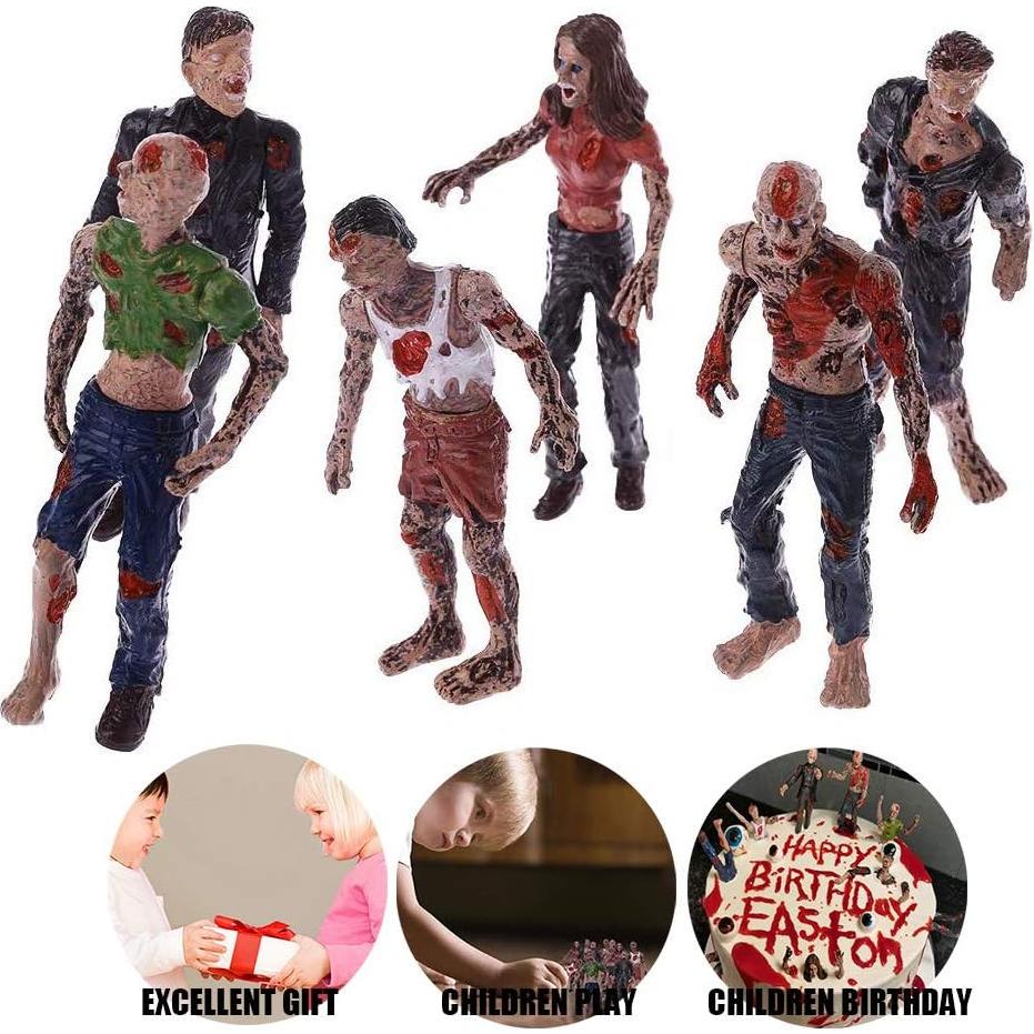 6 Muñecas Zombie Haptime Figuras de Acción 10 cm Articuladas
