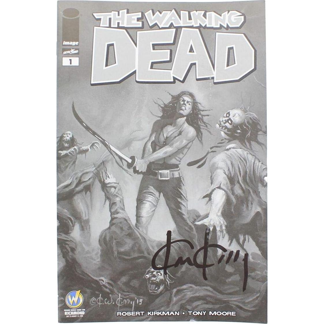 Cómic The Walking Dead #1 Toynk Portada B&W Firmada Ken Kelly