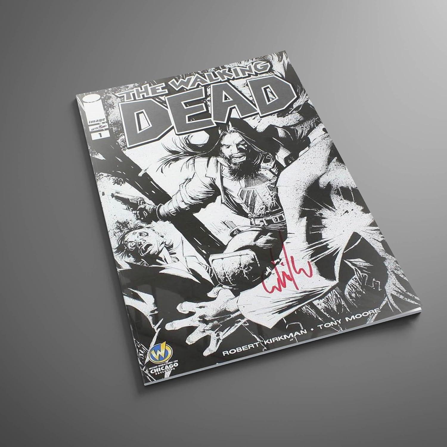 Cómic The Walking Dead #1 B&W Firmado por Whilce Portacio