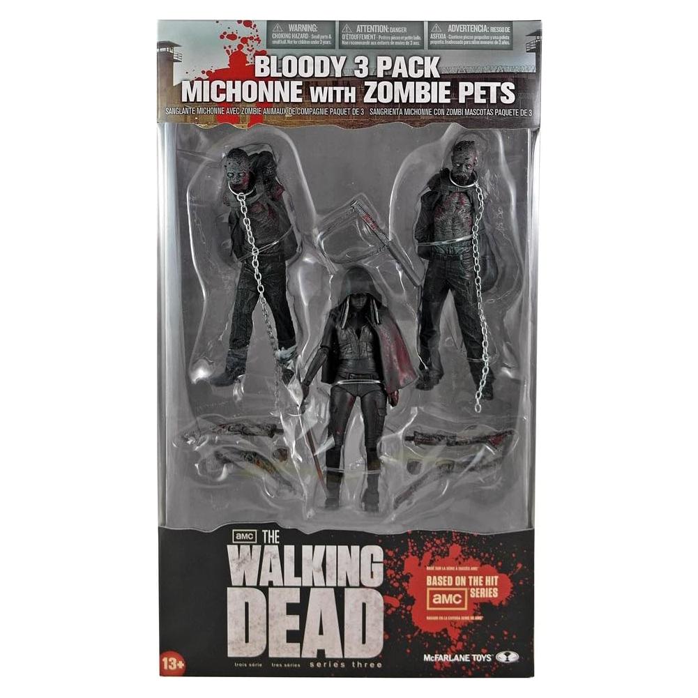 Figura de Acción McFarlane The Walking Dead 3 Michonne y Zombies