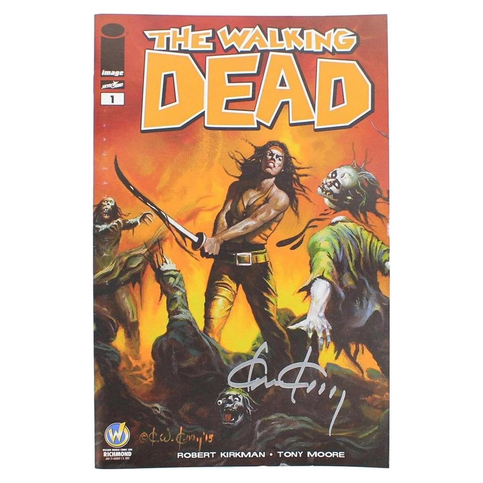 Cómic The Walking Dead #1 Toynk Cubierta Firmada Ken Kelly