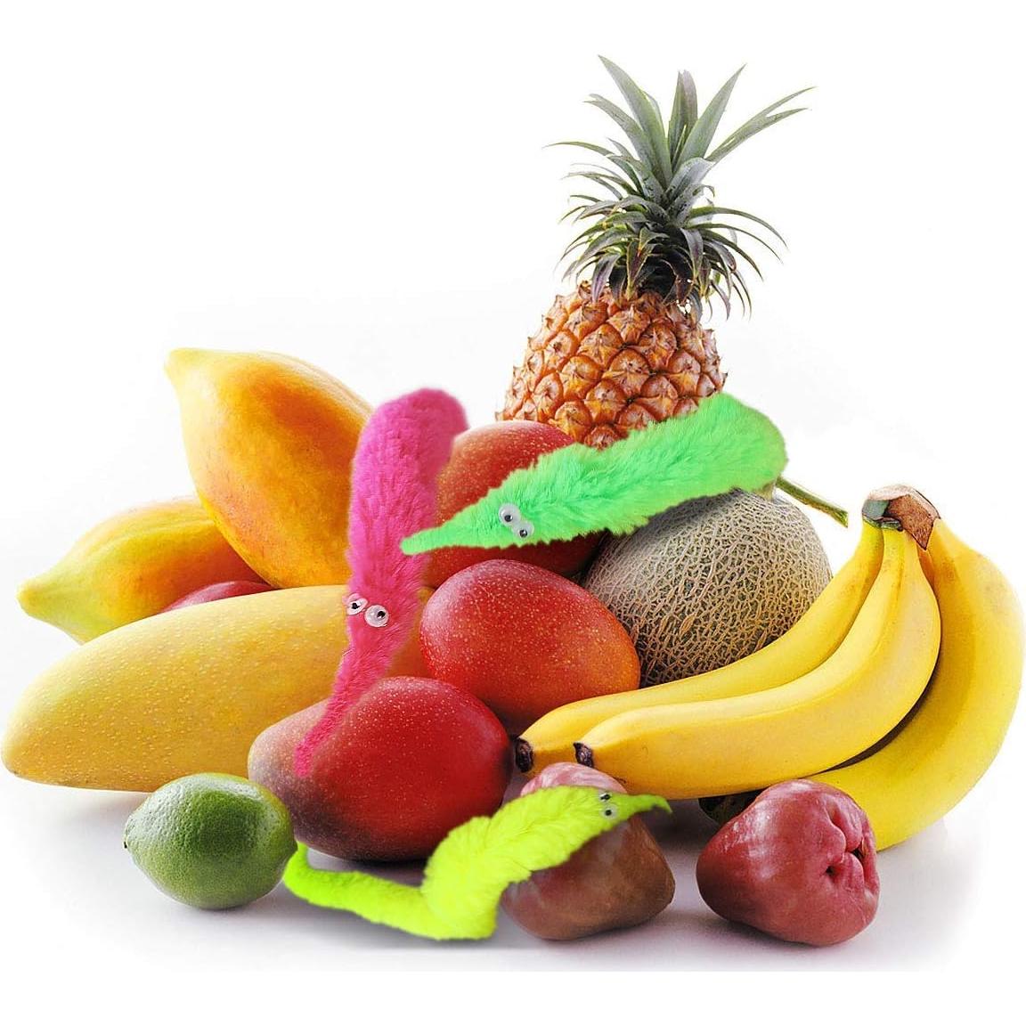 Gusanos Mágicos HAPTIME - 24 Piezas Coloridos con Ojos Móviles