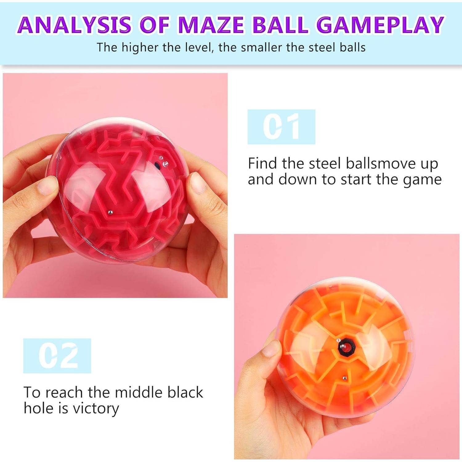 Sumind 4 Pzs Puzzle Laberinto 3D Juguete Educativo